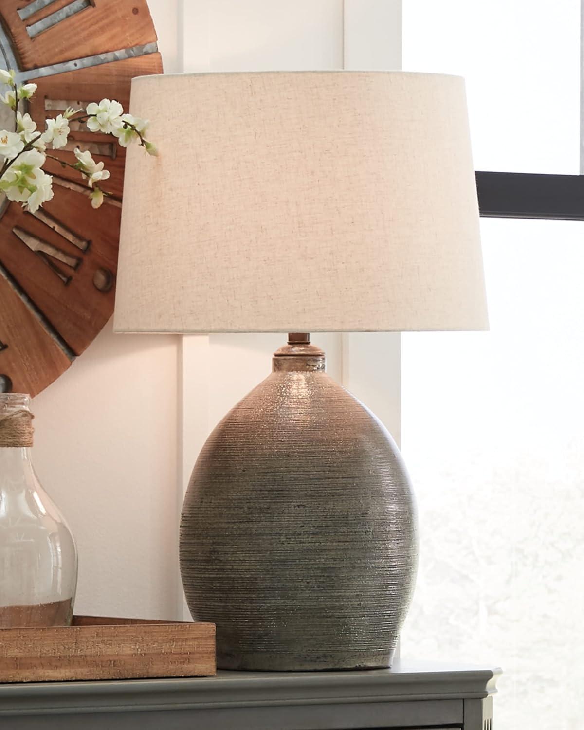 Signature Design by Ashley Casual Joyelle Table Lamp  Gray