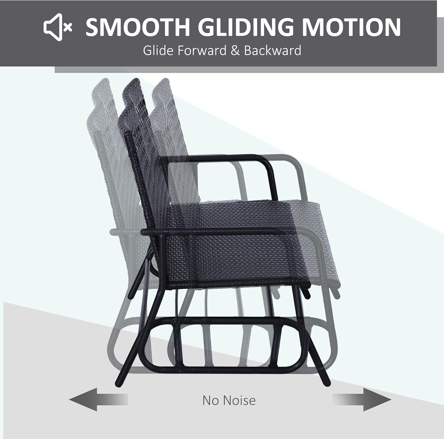 Lark Manor™ Patio 2-Person Wicker Glider Bench Rocking Chair
