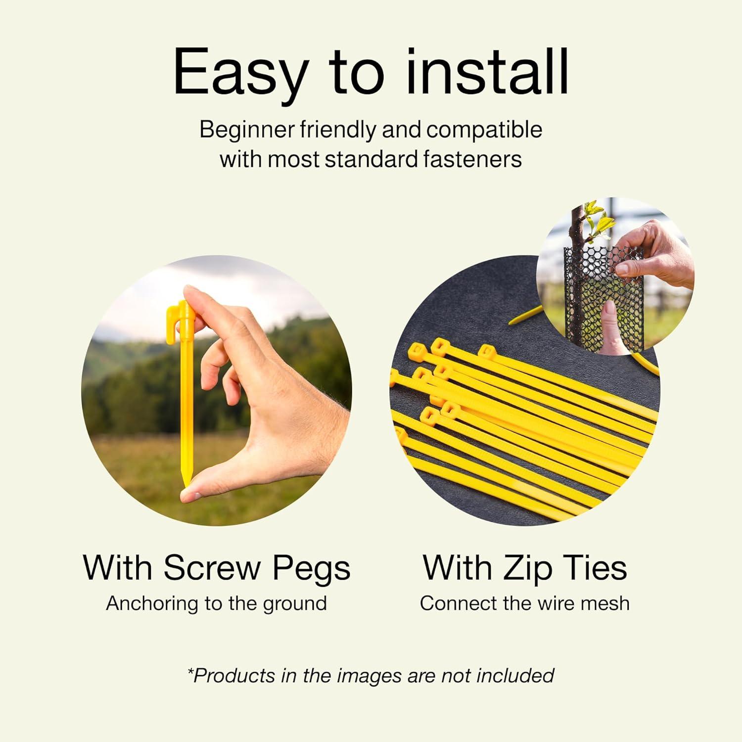 Black Plastic Chicken Wire Mesh Fence 15.7in x 10ft Roll