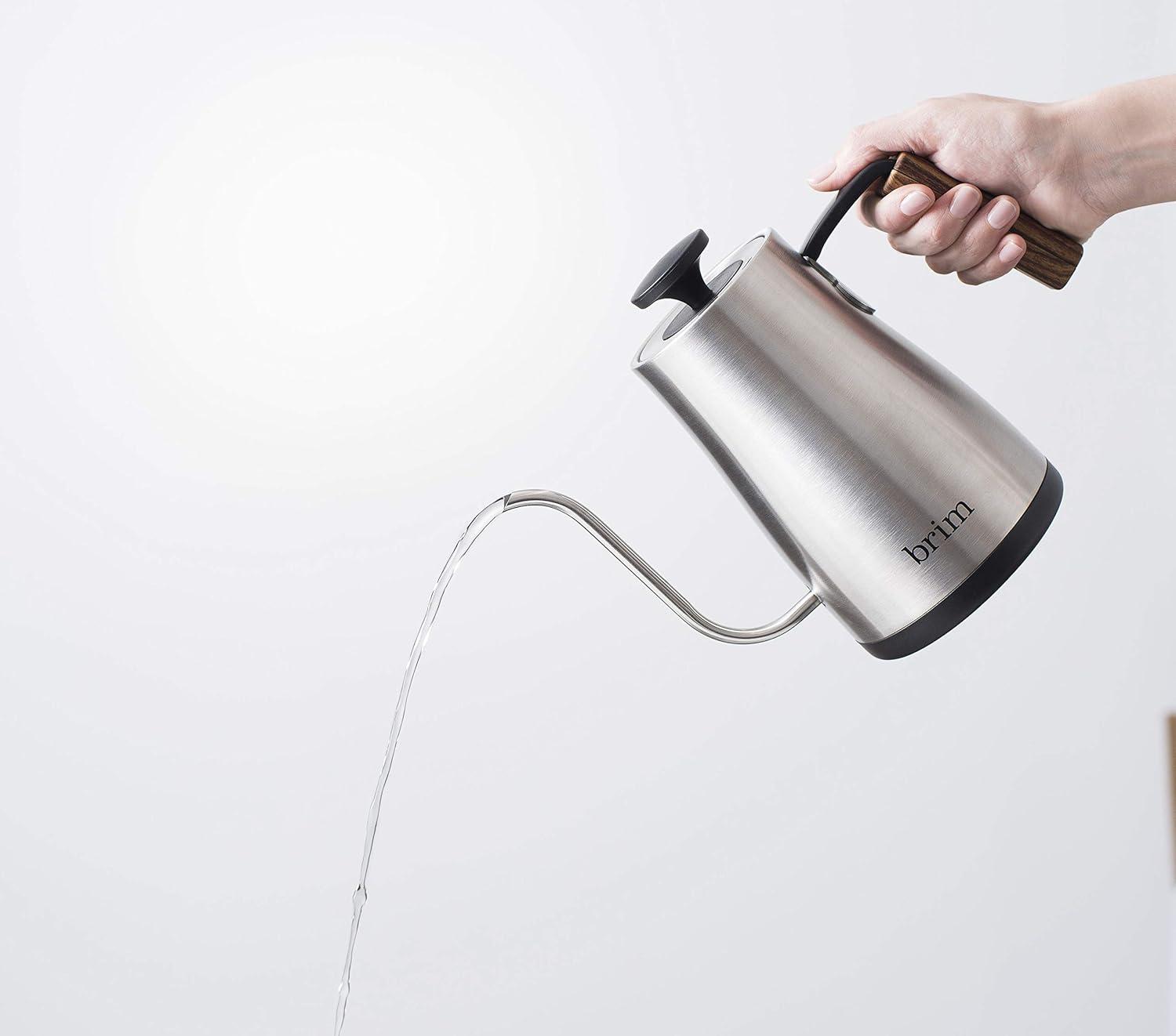 Brim Precision Temperature & Perfect Pour Intuitive Touch Gooseneck Kettle Stainless Steel #50029