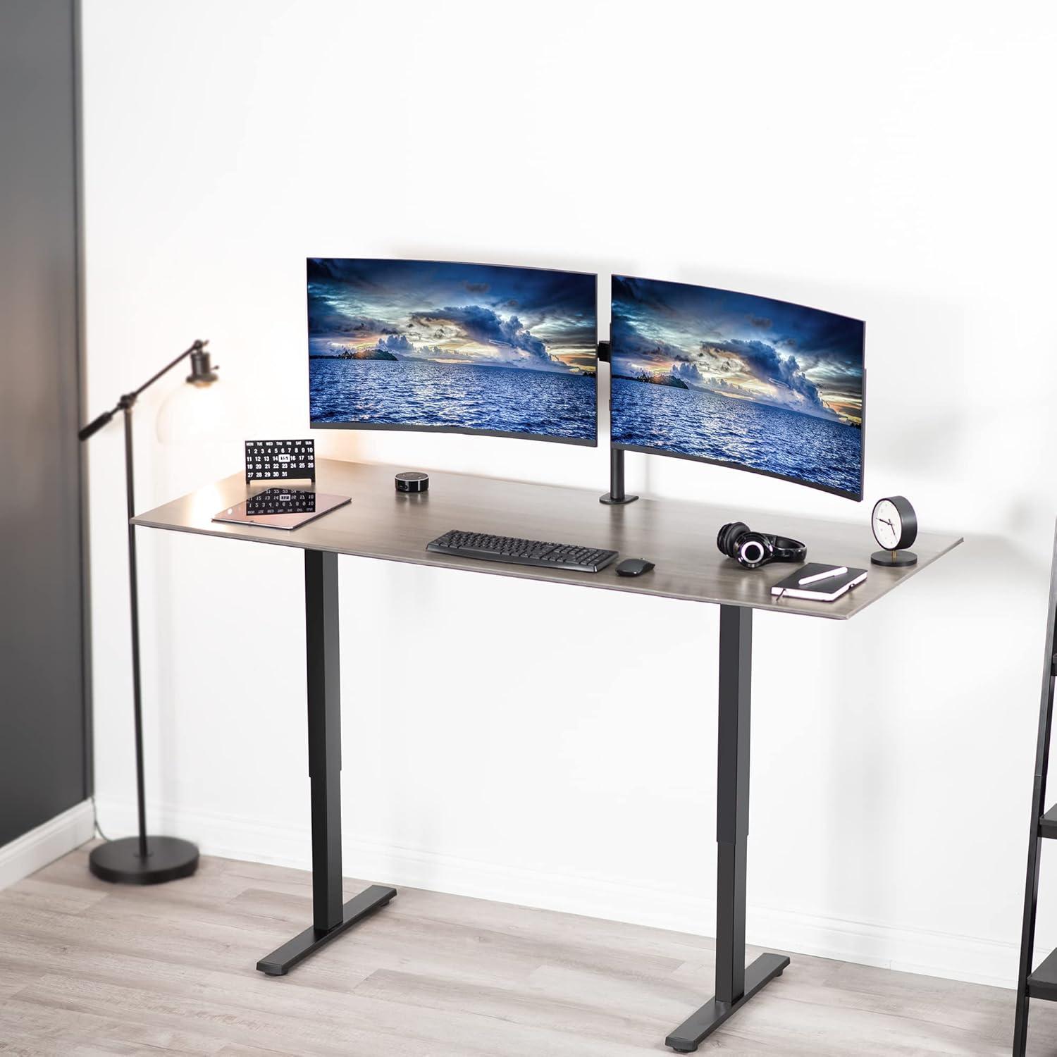 Telescoping Dual Monitor Desk Mount