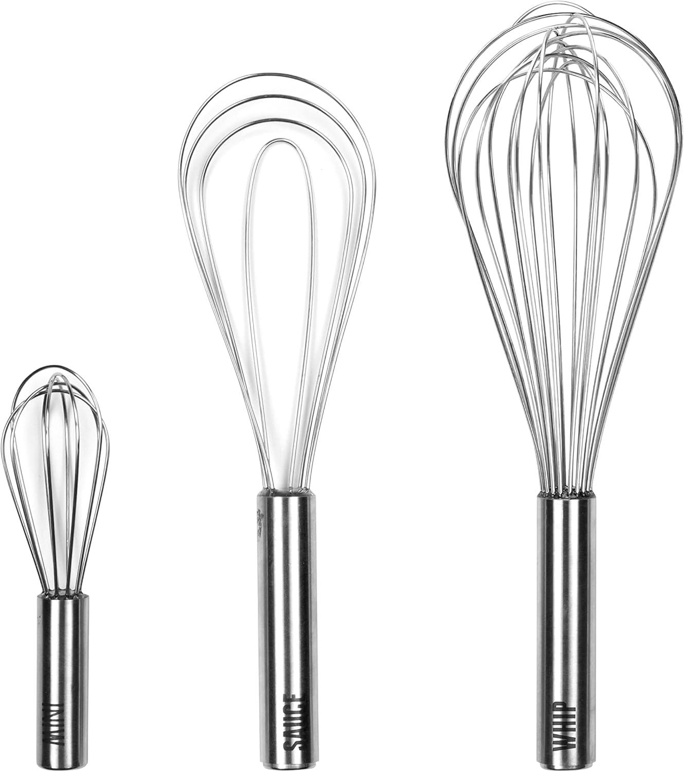 Stainless Steel Mini and Sauce Whisk Set of 3