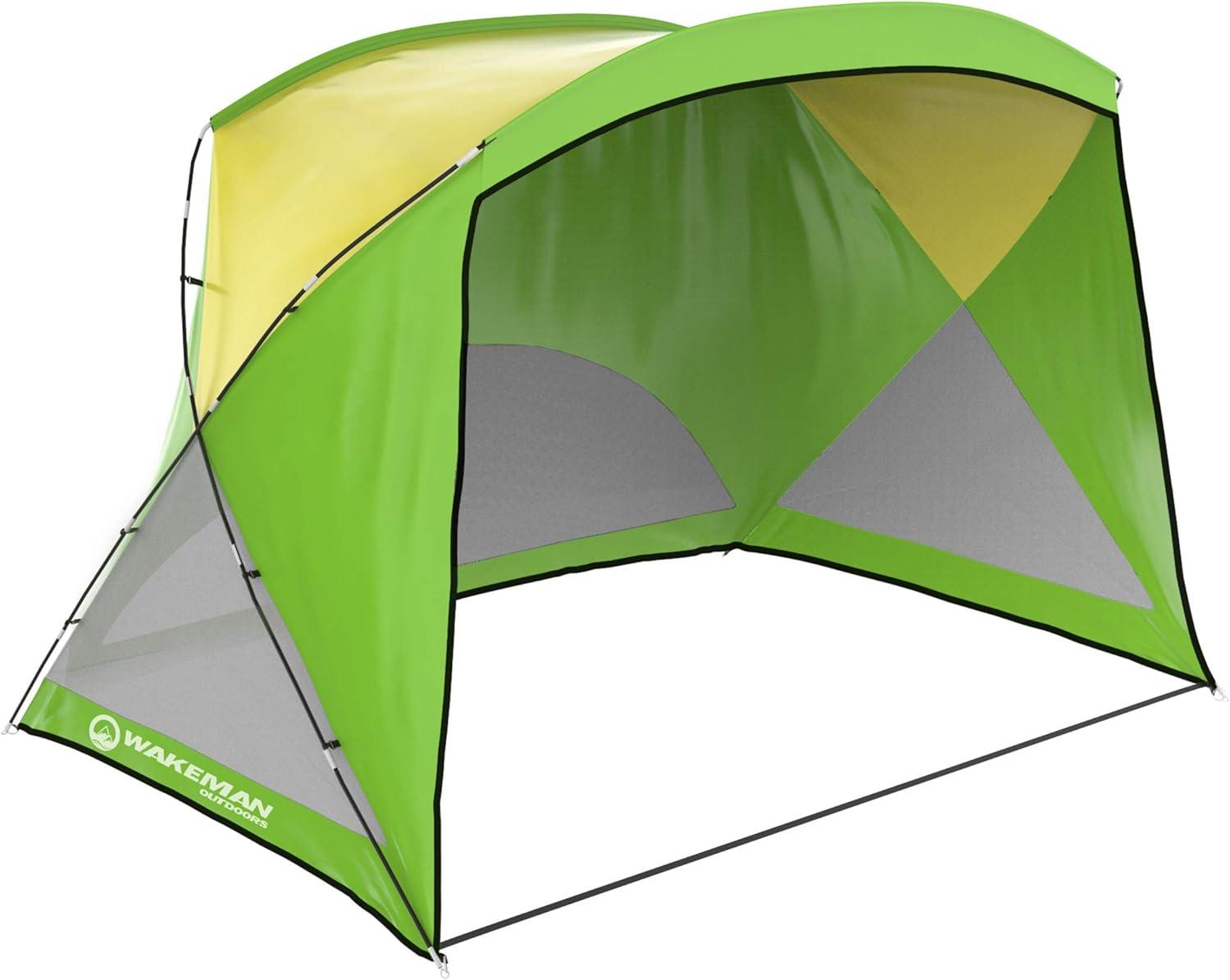 Beach Tent Sun Shelter - Sport Umbrella - UV Protection and Water-Resistant with Carry Bag – Shade Canopy for Families by Wakeman Outdoors (Green)