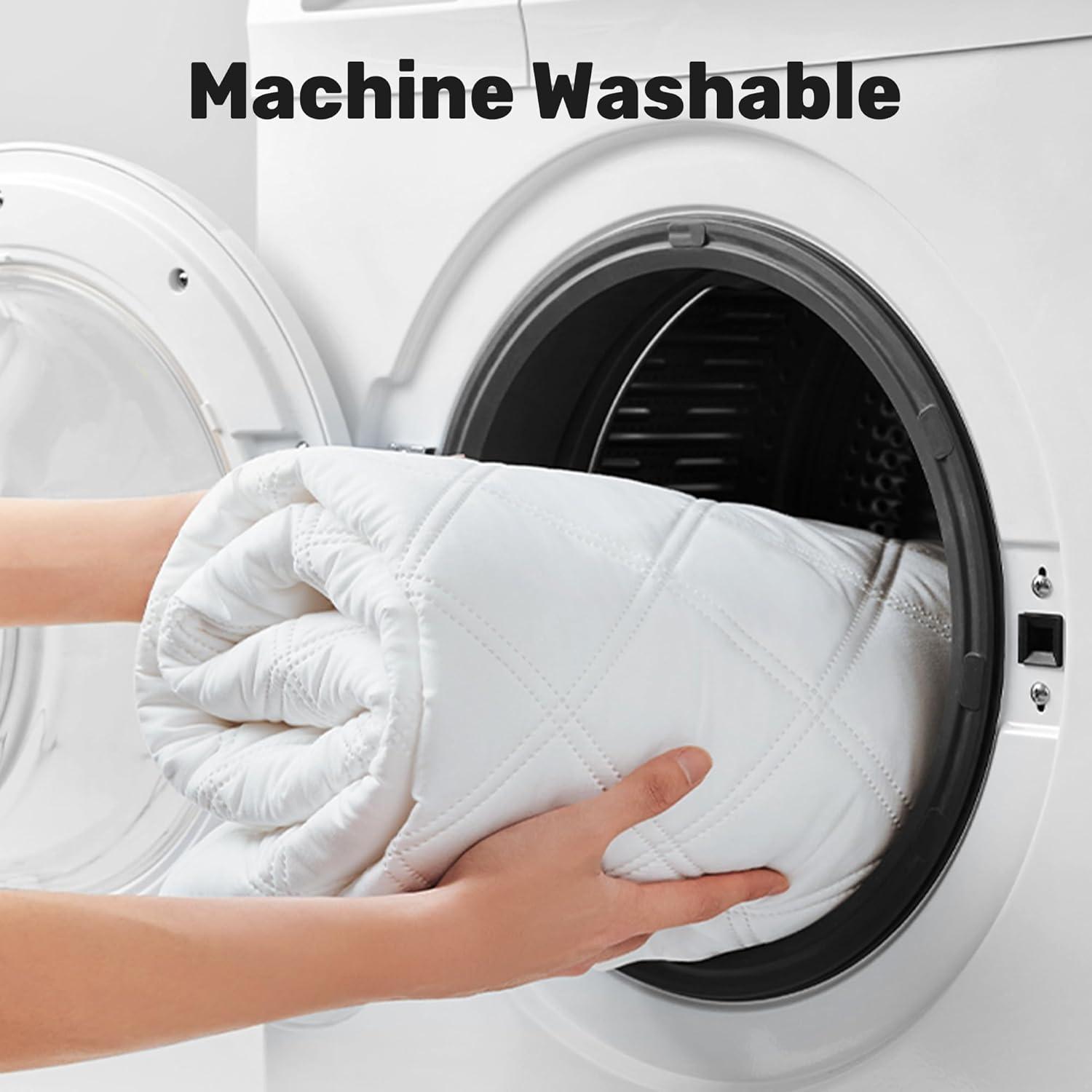 UNIKOME Goose Feathers and Down Pillow, Hotel Collection Gusseted Bed Pillows for Sleeping, 100% Cotton Pillow Cover, Queen Size, Set of 2