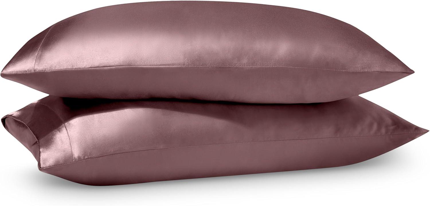 Bare Home Soft Poly Satin Pillowcase Set
