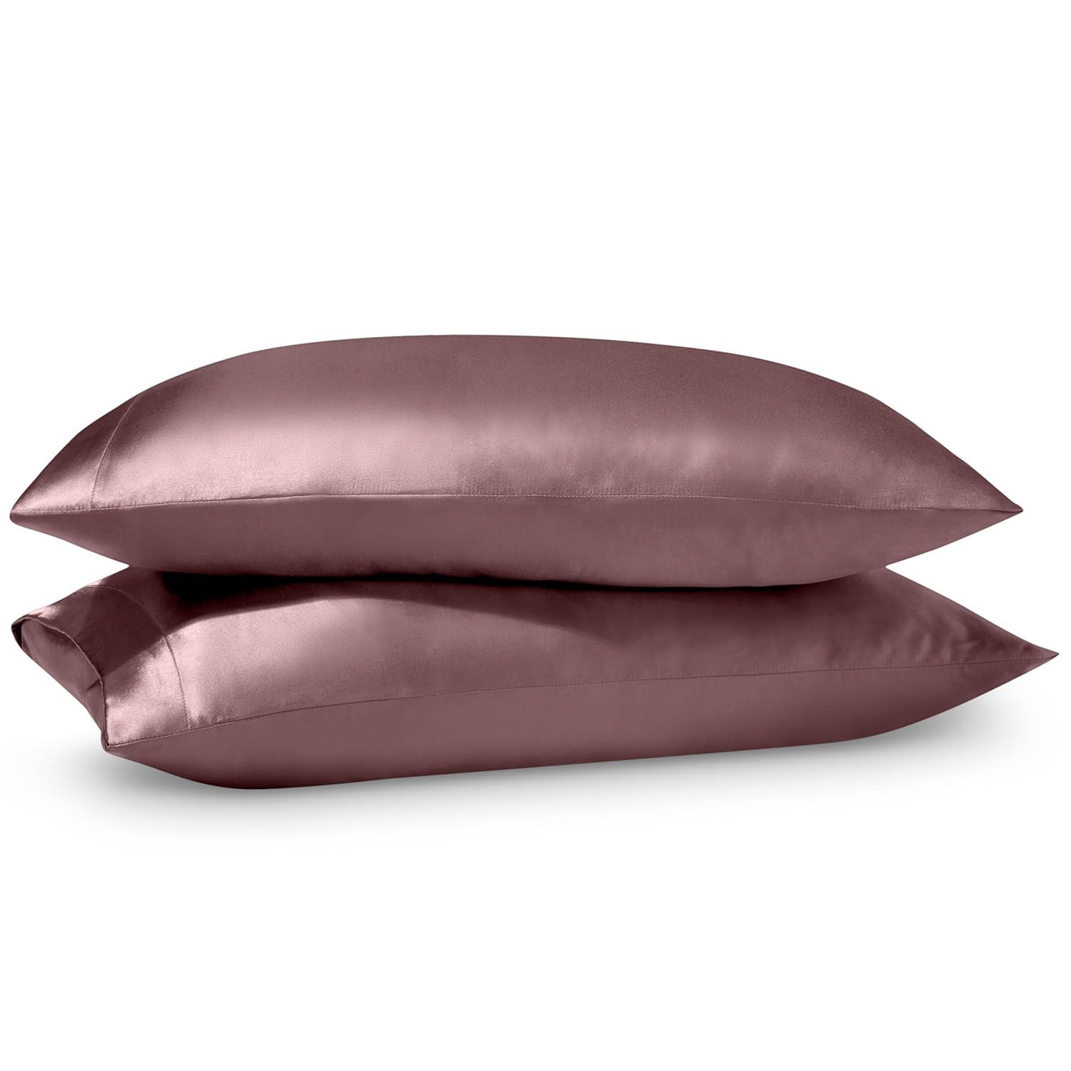 Bare Home Soft Poly Satin Pillowcase Set