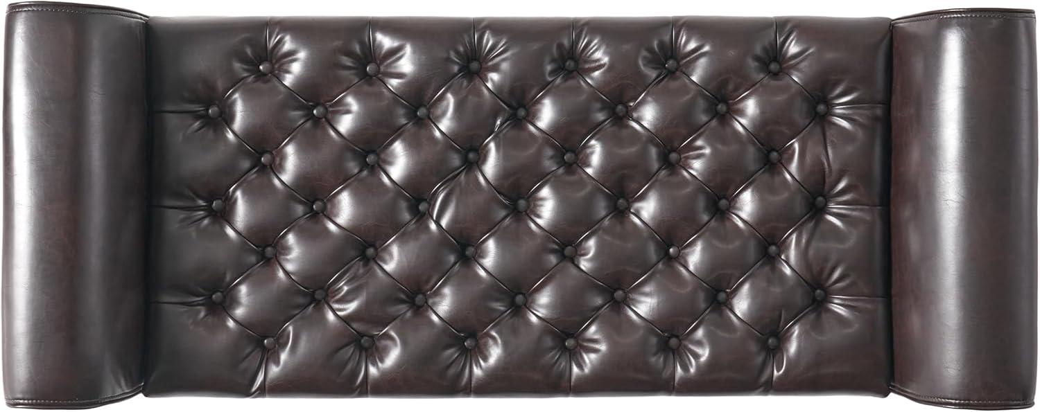 Noble House Sheffield Rectangular Lift Top Ottoman, Brown