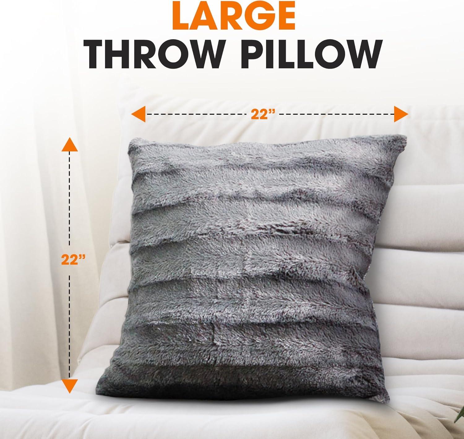 Faux Fur Throw Pillow