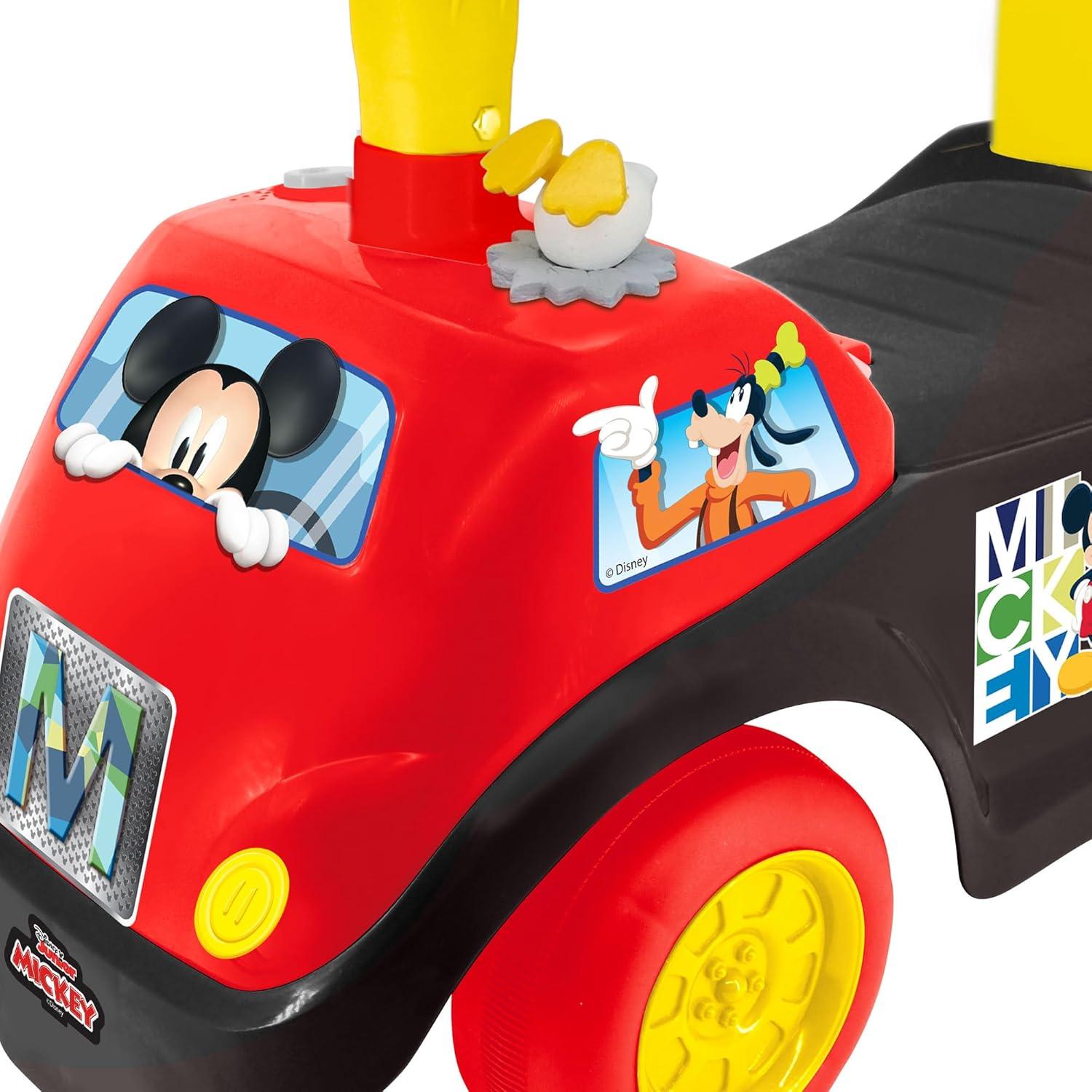 Disney Kiddieland Lights 'N' Sounds Ride-On Push Toy Car for Toddlers