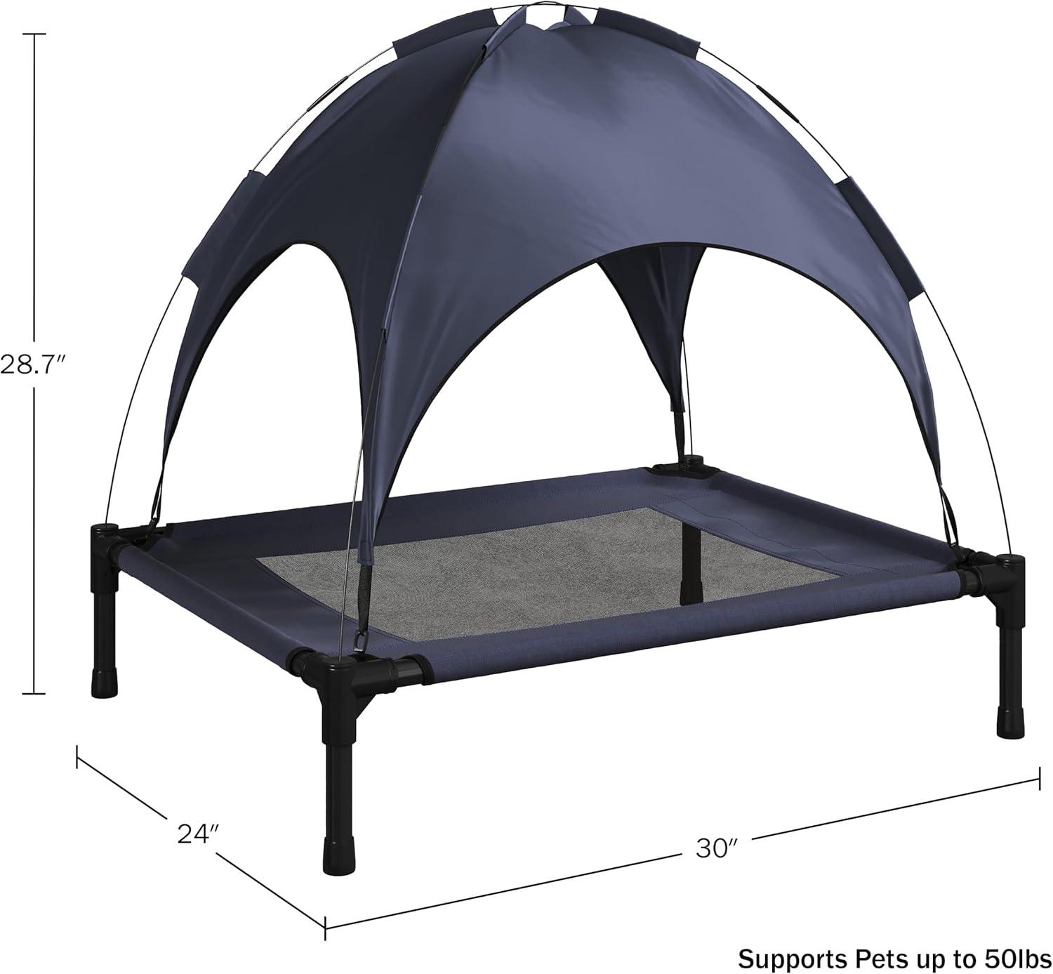 Petmaker PETMAKER 30x24 Elevated Dog Bed with Canopy