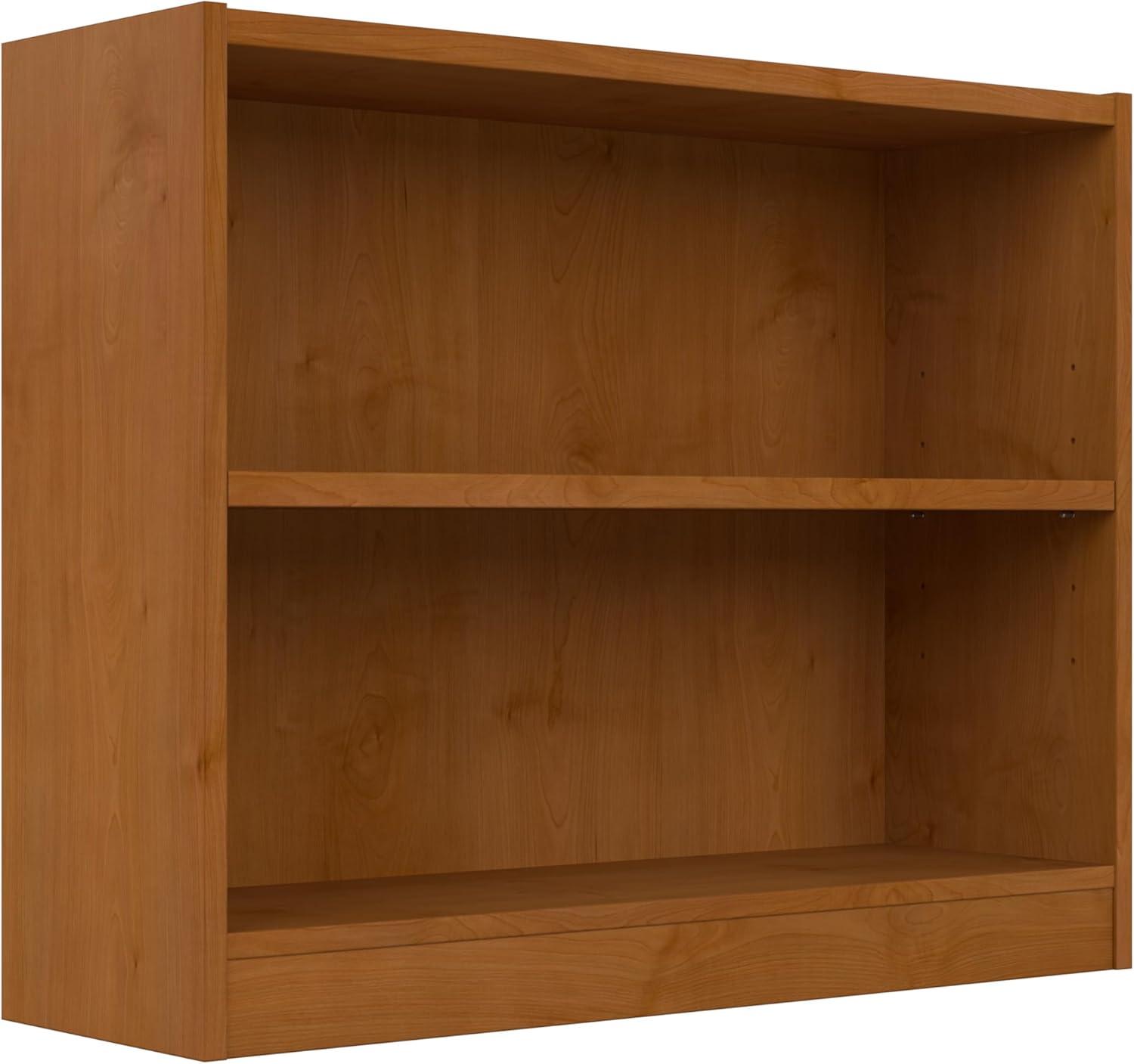 Universal Small 2 Shelf Bookcase in Natural Cherry - Engineered Wood