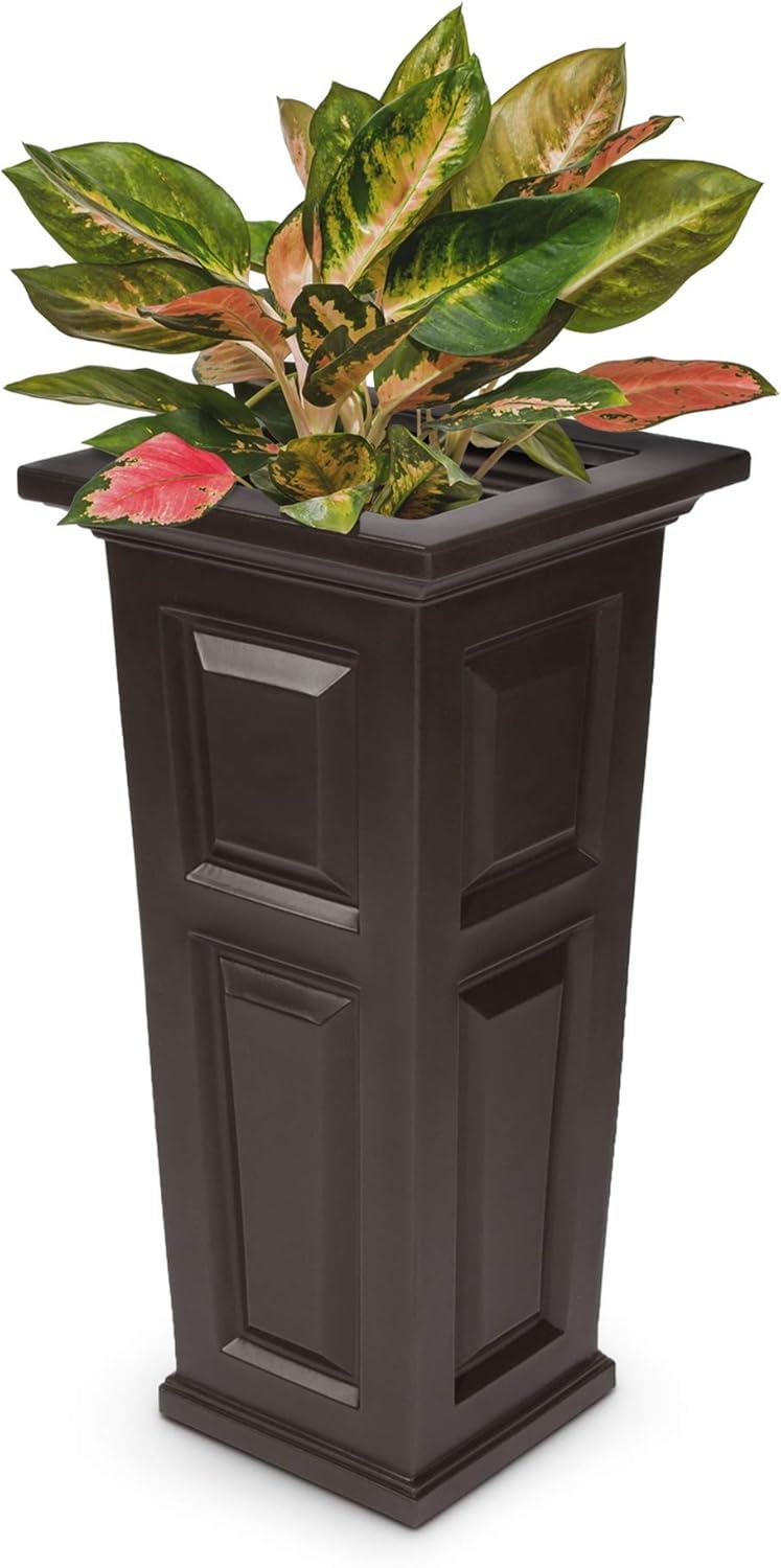 Espresso 32" Nantucket Tall Self-Watering Polyethylene Planter