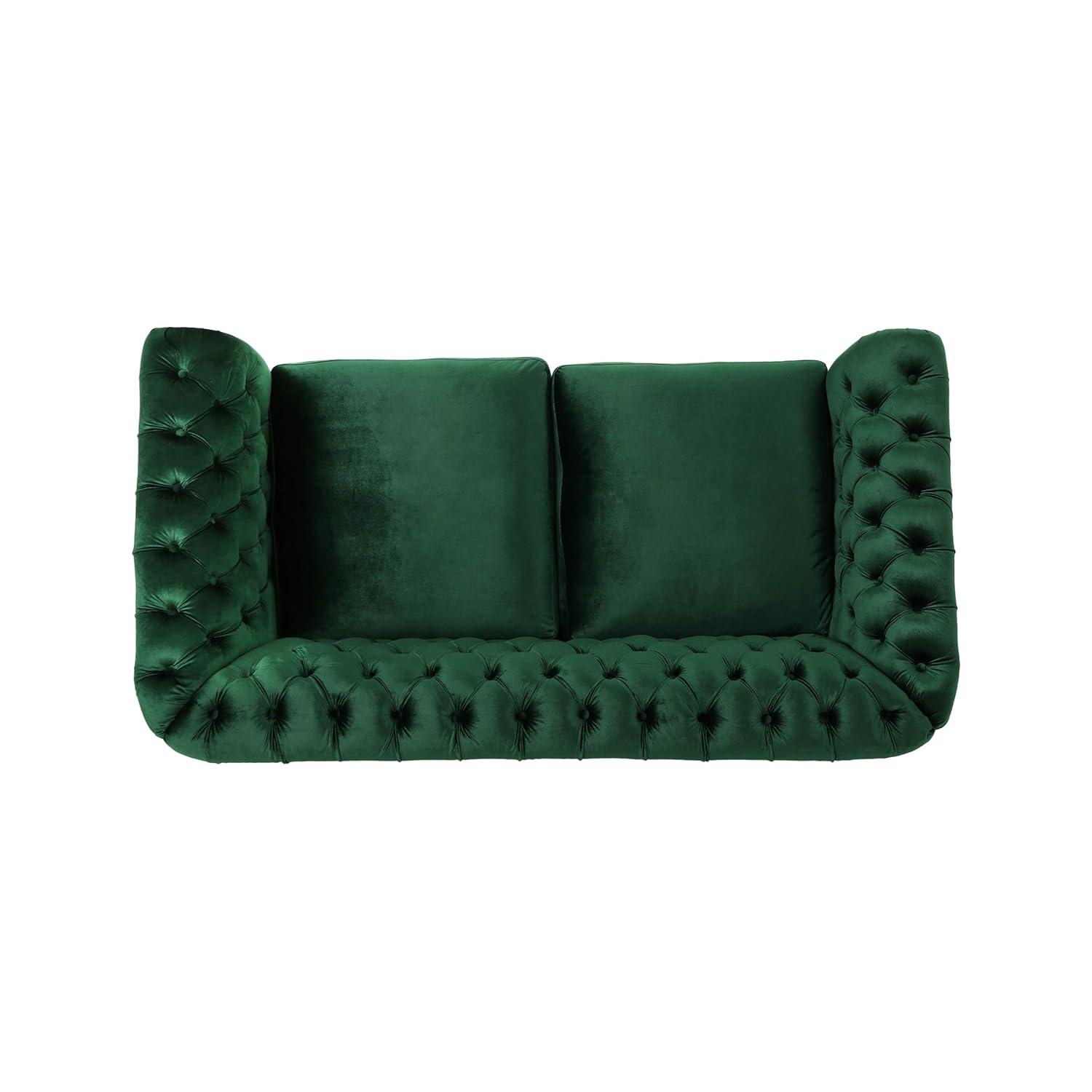 Somerville Traditional Chesterfield Loveseat: Button Tufted, Nailhead Trim - Christopher Knight Home