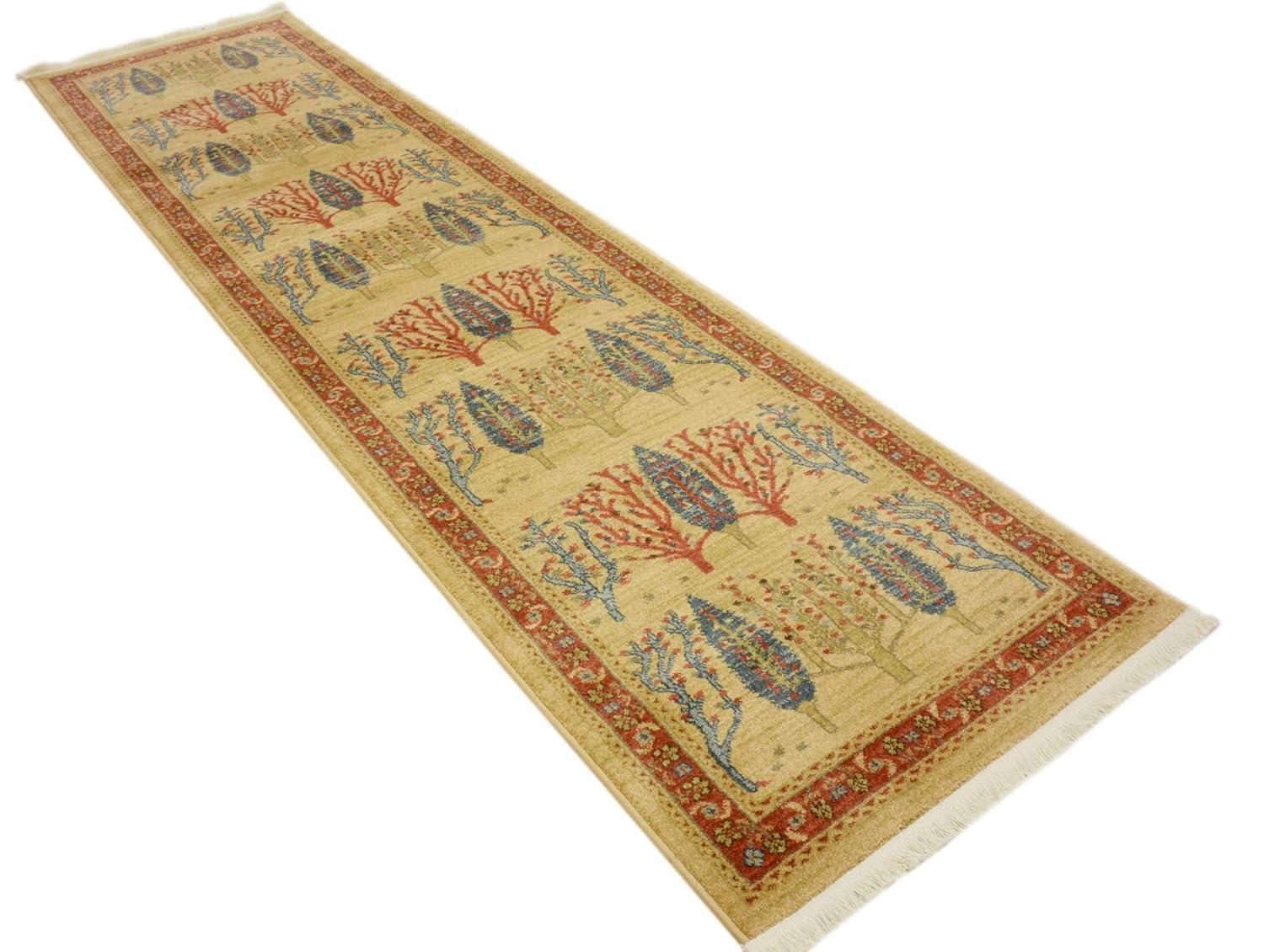 Unique Loom 2' 7 x 10' 0 Runner Tan Fars Mesquite Area Rug