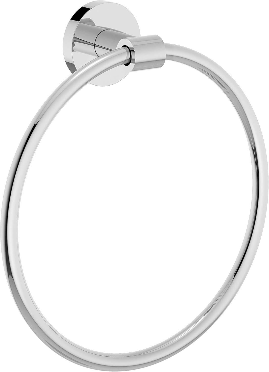 Chrome Wall Mounted Metal Towel Ring