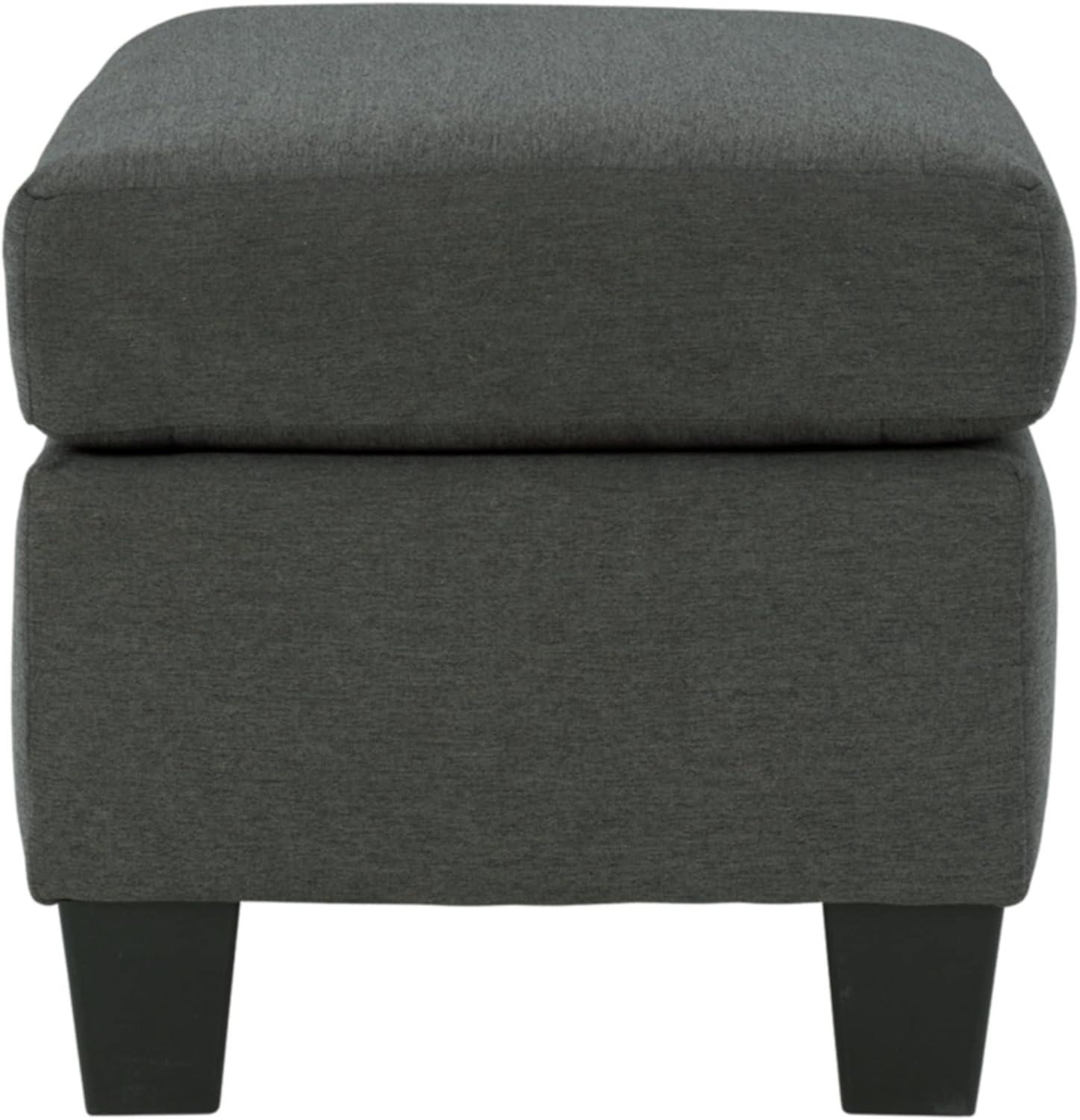 Bayonne 25" Charcoal Fabric Ottoman