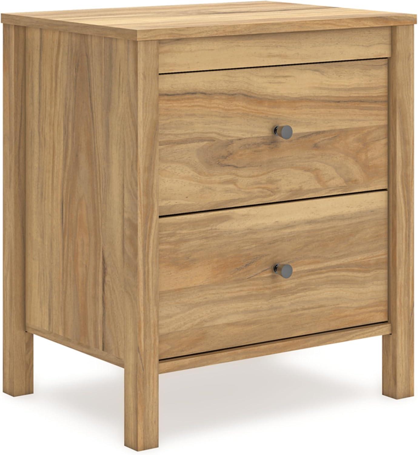 Signature Design by Ashley Bermacy 2 Drawer Nightstand, Light Brown