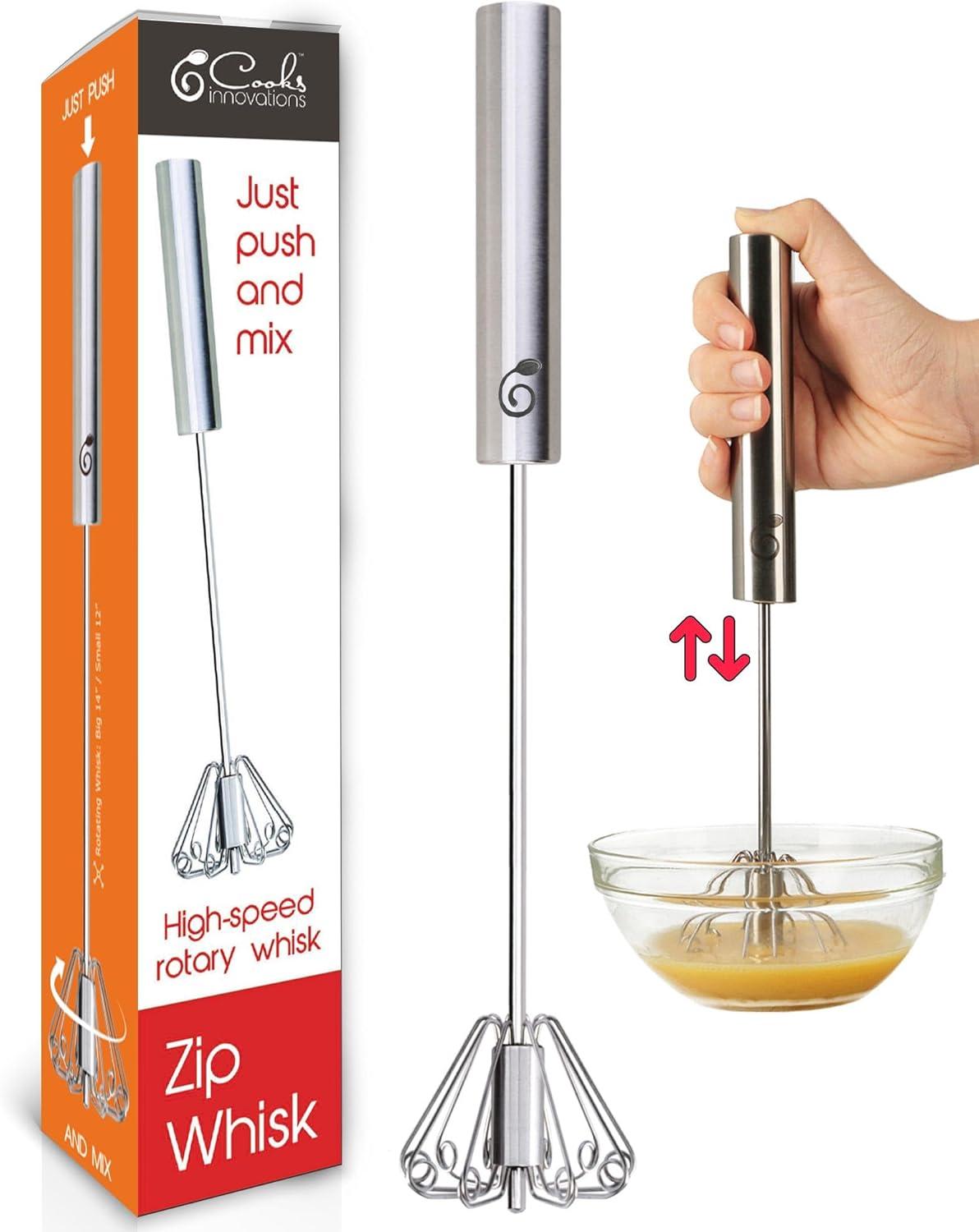 Cooks Innovations  Push Down Zip Whisk - Kitchen Tools  - Fast Mixing & Blending - Durable & Easy to Use