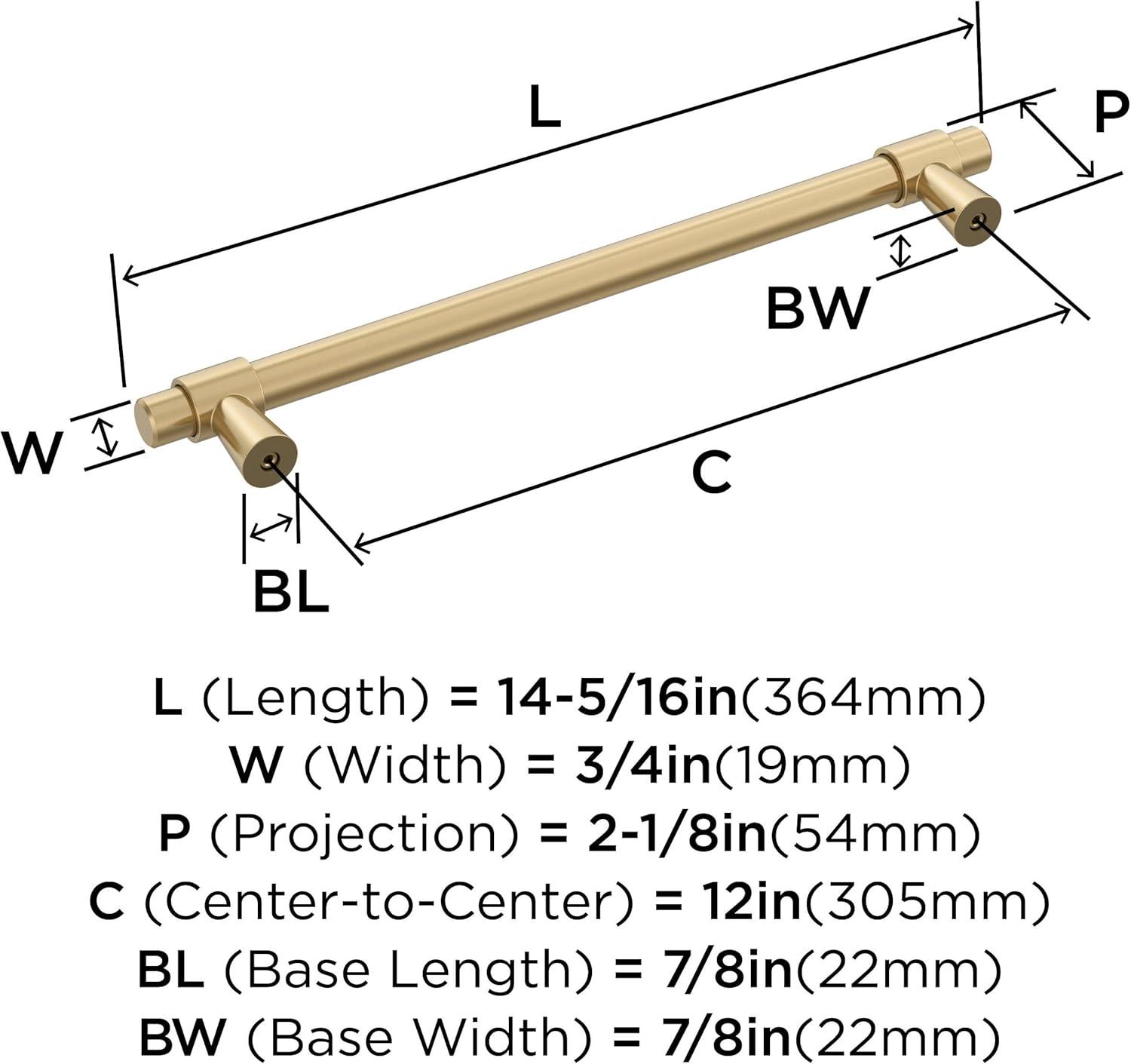 Amerock Destine 12 inch (305mm) Center-to-Center Champagne Bronze Appliance Pull