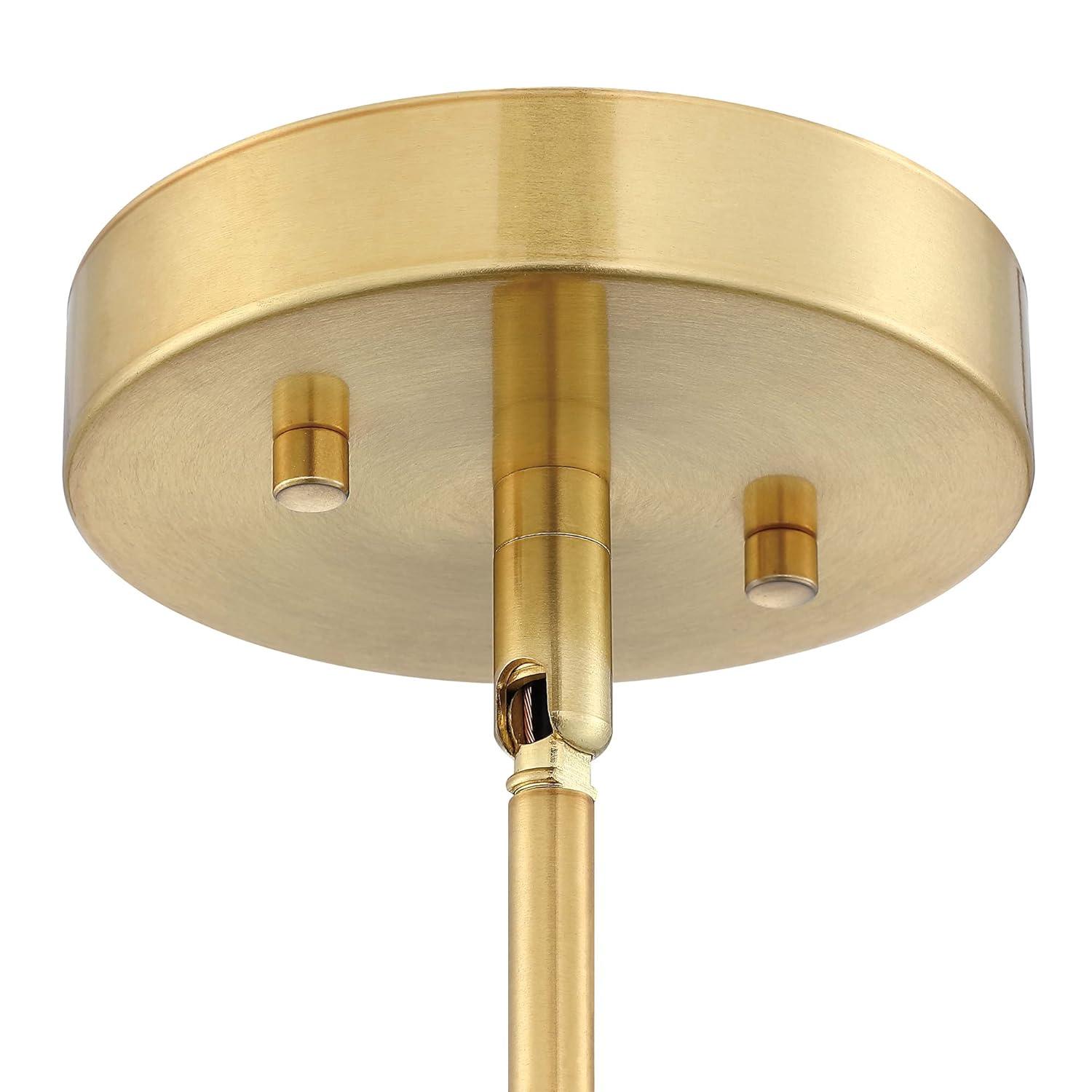 Design House Gracelyn Modern 1-Light Indoor Dimmable Pendant with Clear Seedy Glass Globe Shade, Satin Gold