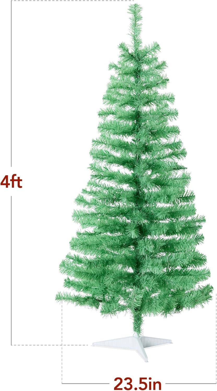 Best Choice Products Prelit Colored Christmas Tree, 4ft Artificial Tree Holiday Decor w/ LED Lights