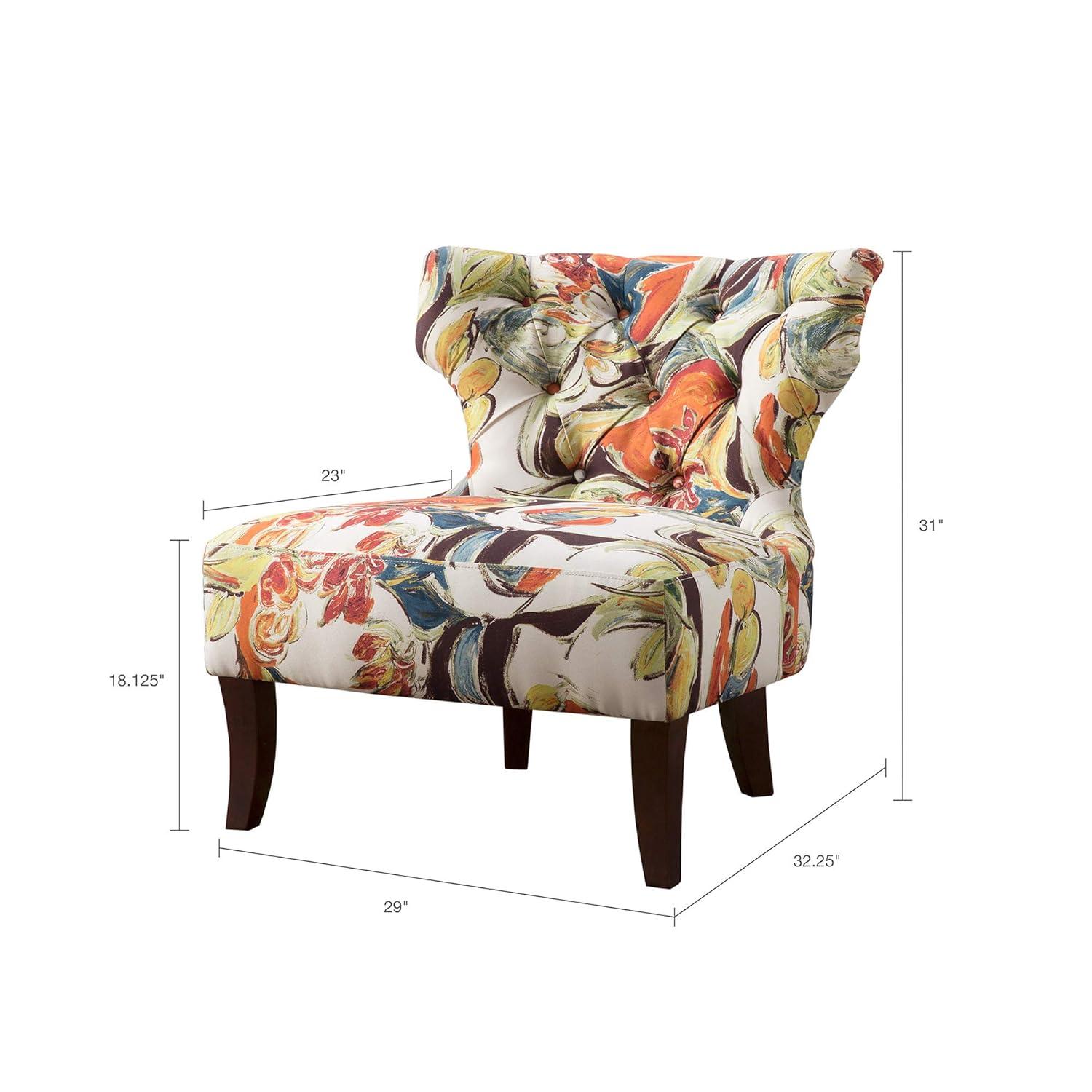 Laura Accent Chairs Cream - Madison Park: Modern Slipper Style, Acrylic Legs, Living Room Furniture