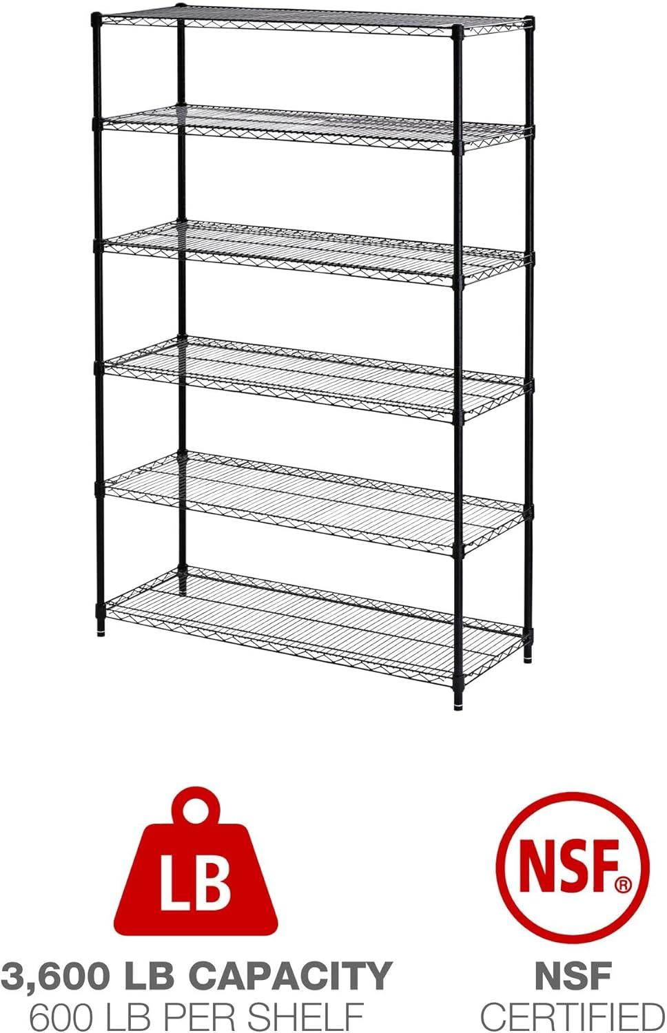17 Stories Joan 72" H x 48" W x 18" D Commercial Wire Shelving