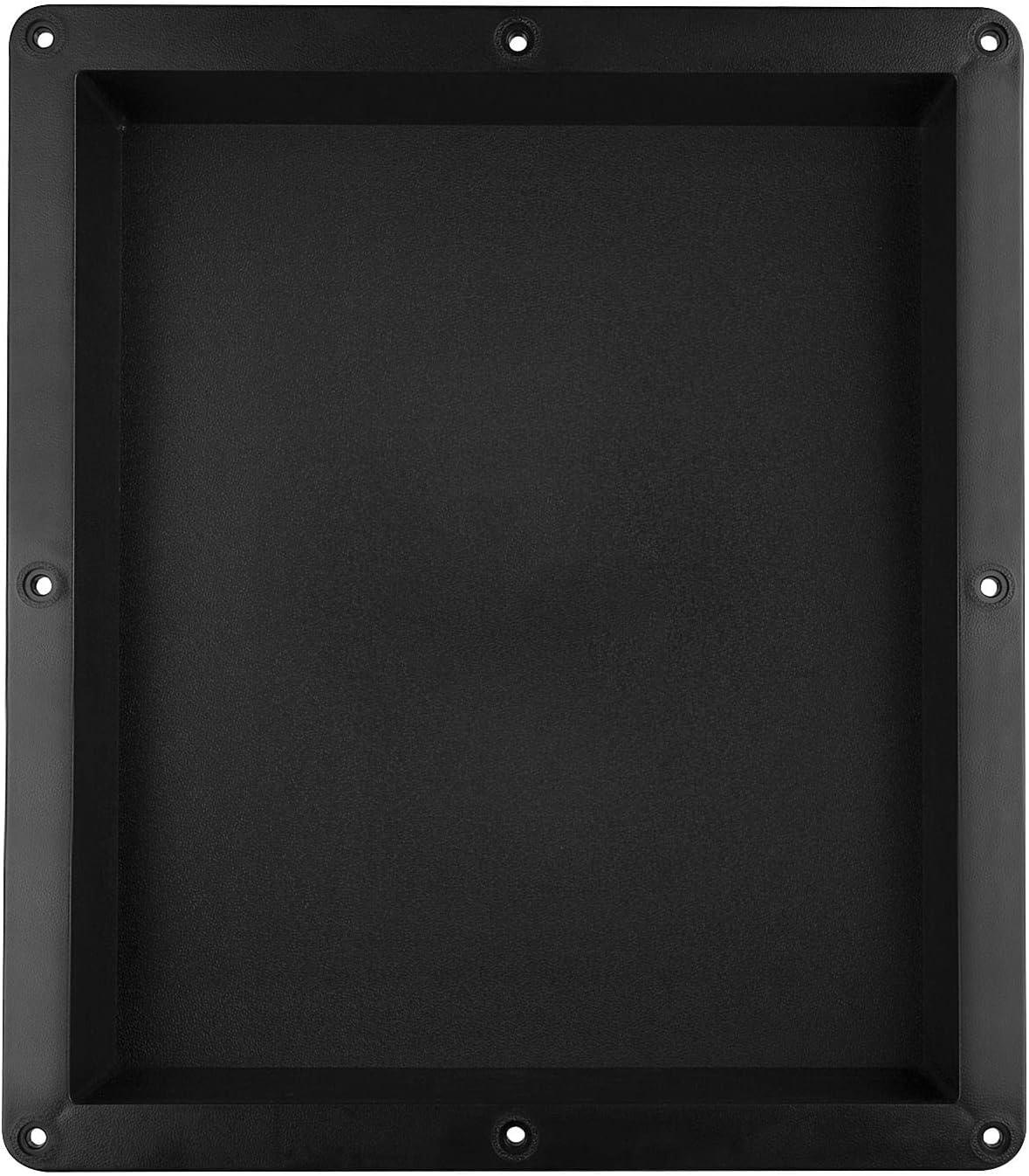 Black Plastic Recessed Shower Niche with Single Shelf