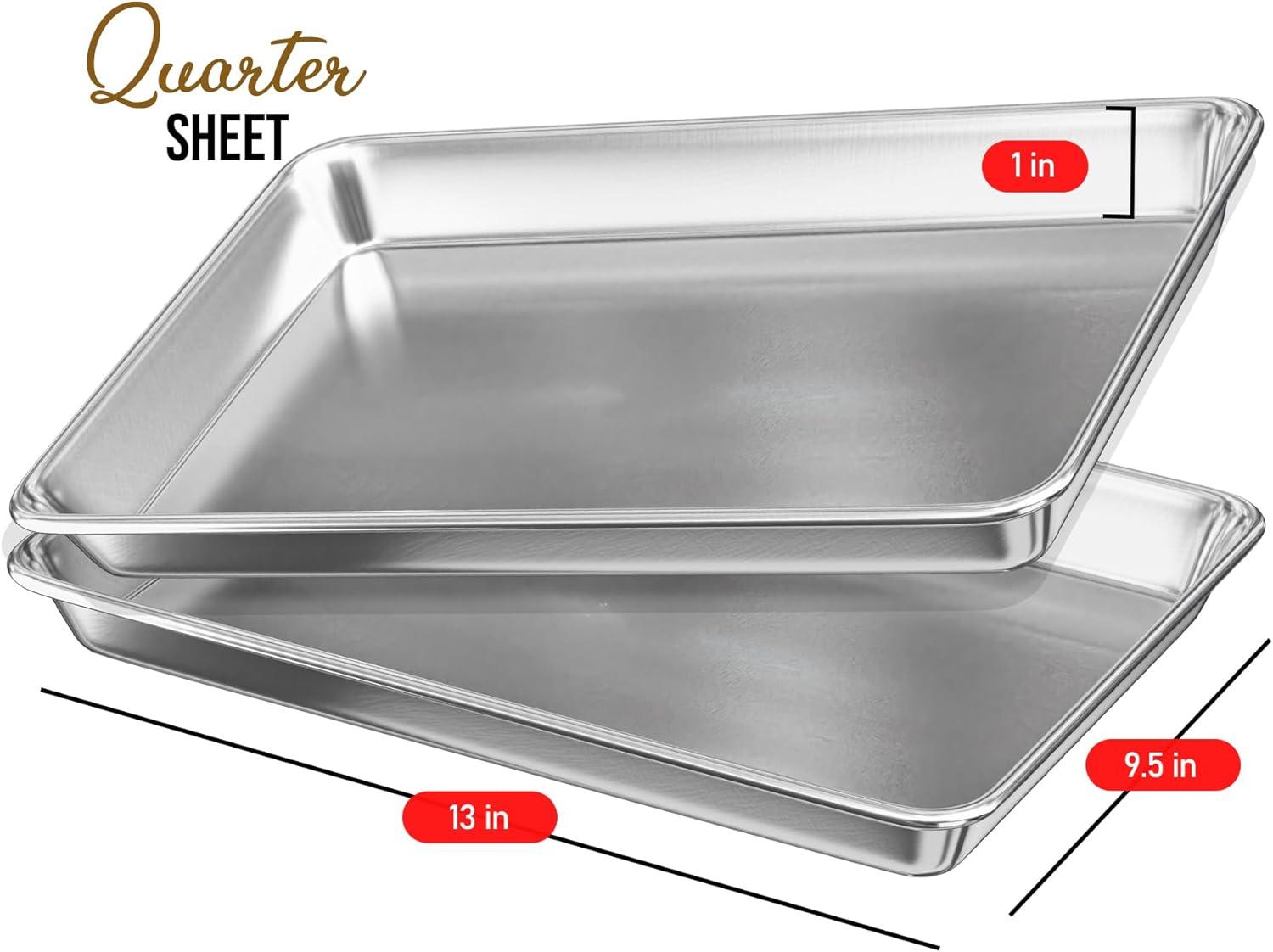 Joytable Non-Stick Aluminized Steel Quarter Sheet Pan Set