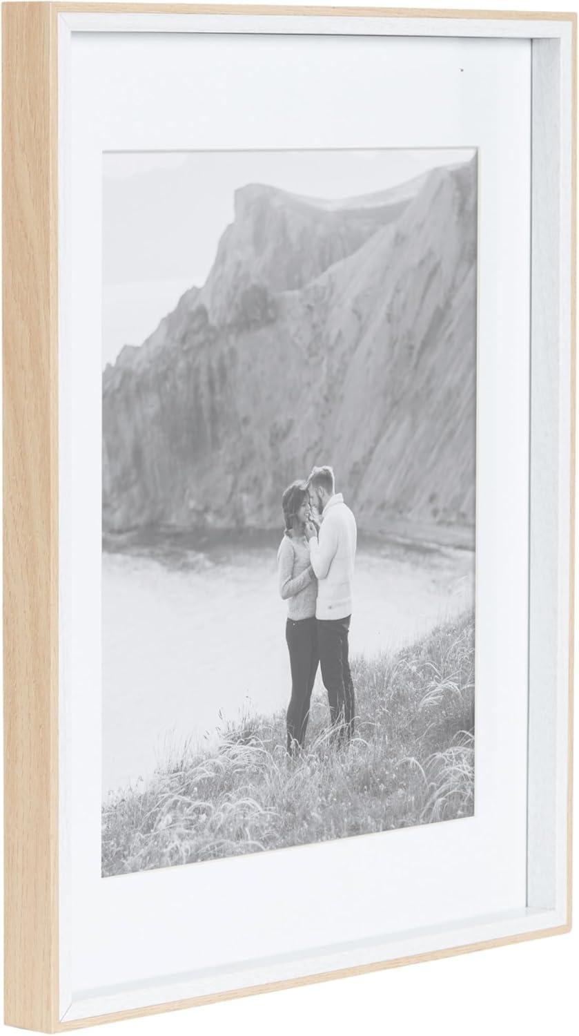 Kate & Laurel All Things Decor (Set of 3) 14"x18" Matted to 11"x14" Gibson Photo Frames White/Natural