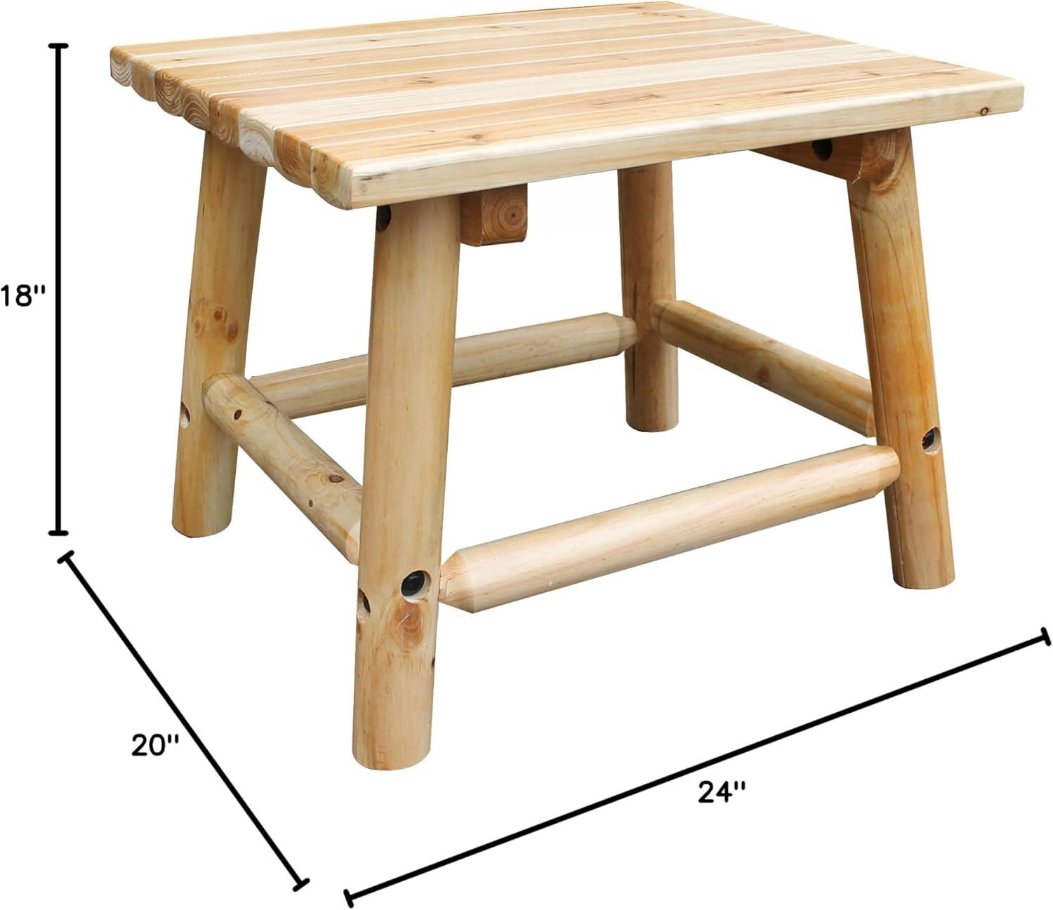 Leigh Country TX 95152 Aspen Outdoor Wood End Table Natural