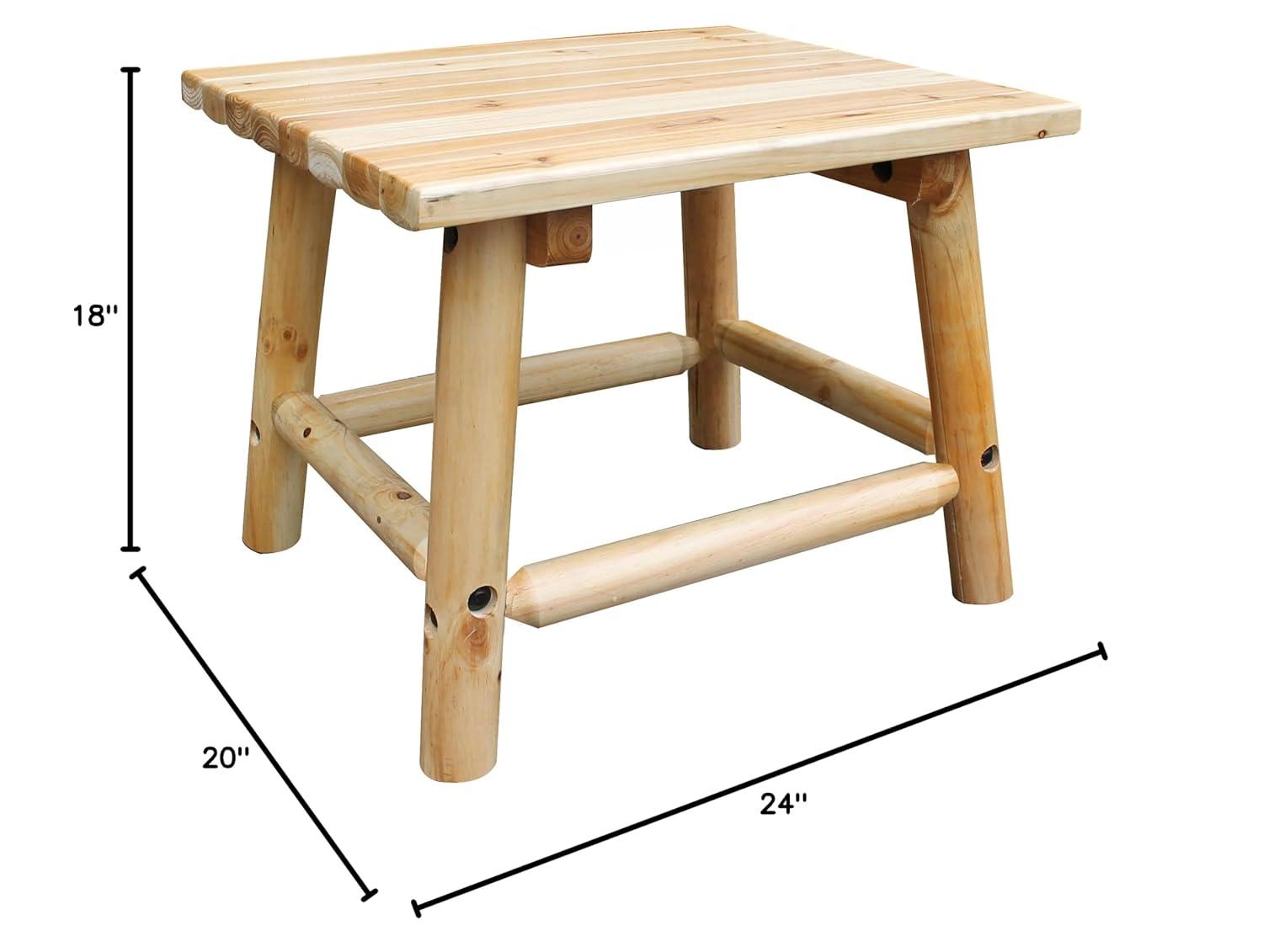 Leigh Country TX 95152 Aspen Outdoor Wood End Table Natural