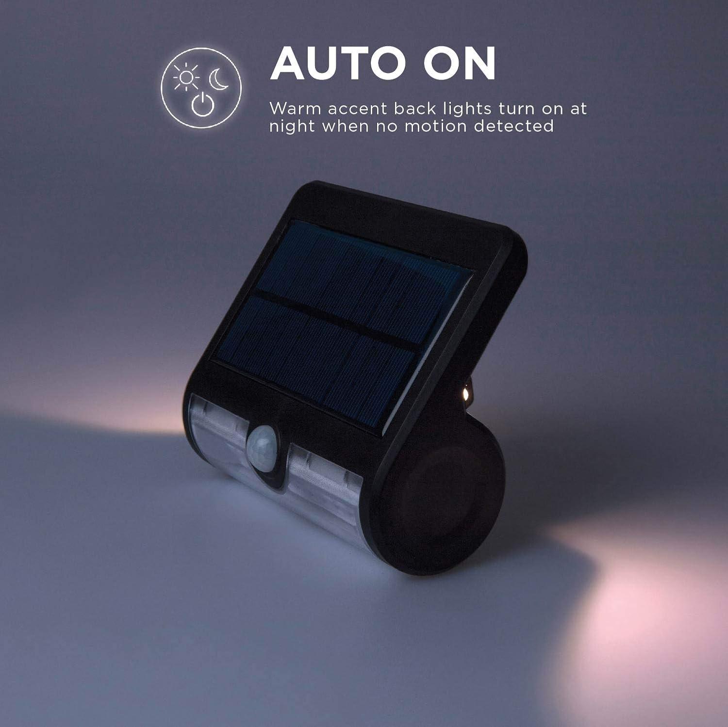 Home Zone Security 1 - Head LED Solar Powered Dusk to Dawn Outdoor Security Wall Pack with Motion Sensor (Set of 2)