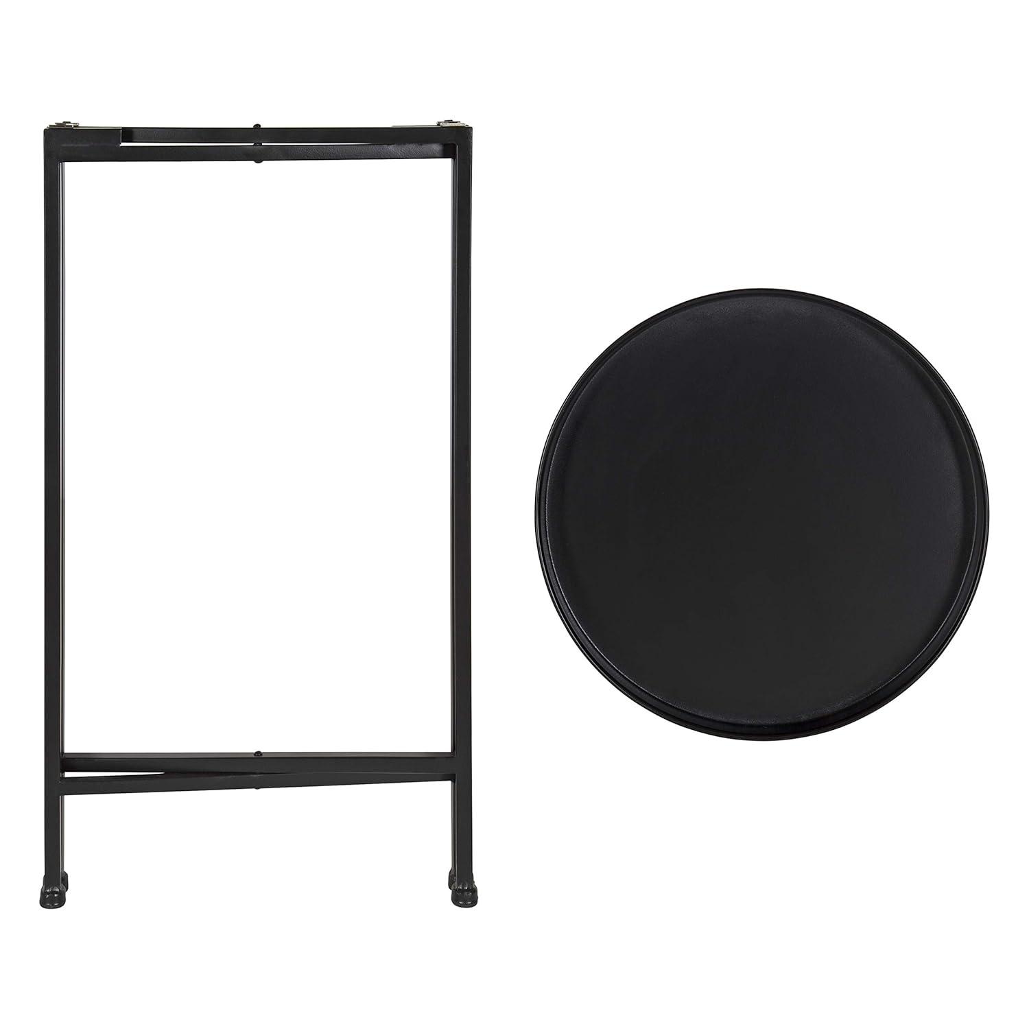 Kate and Laurel Celia Round Metal Tea Table, 14x14x25.75, Gold