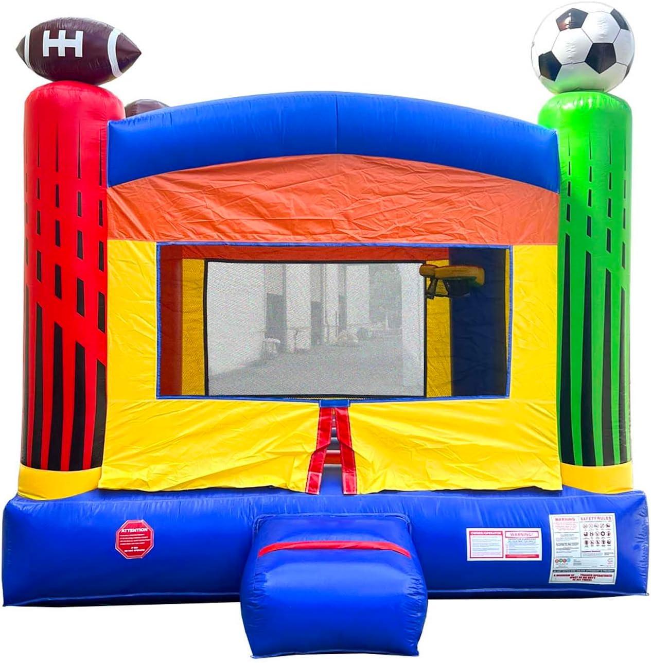 Pogo Bounce House Crossover Kids Inflatable Bounce House, No Blower