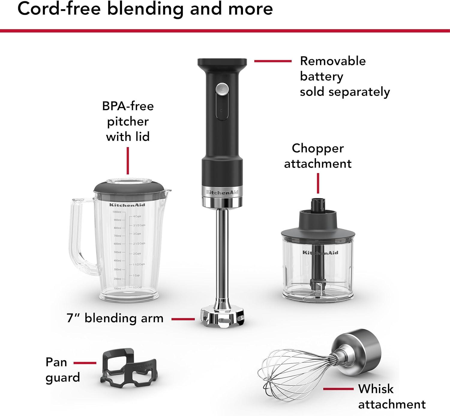 KitchenAid Go™ Cordless Hand Blender with Accessories | Battery Sold Separately