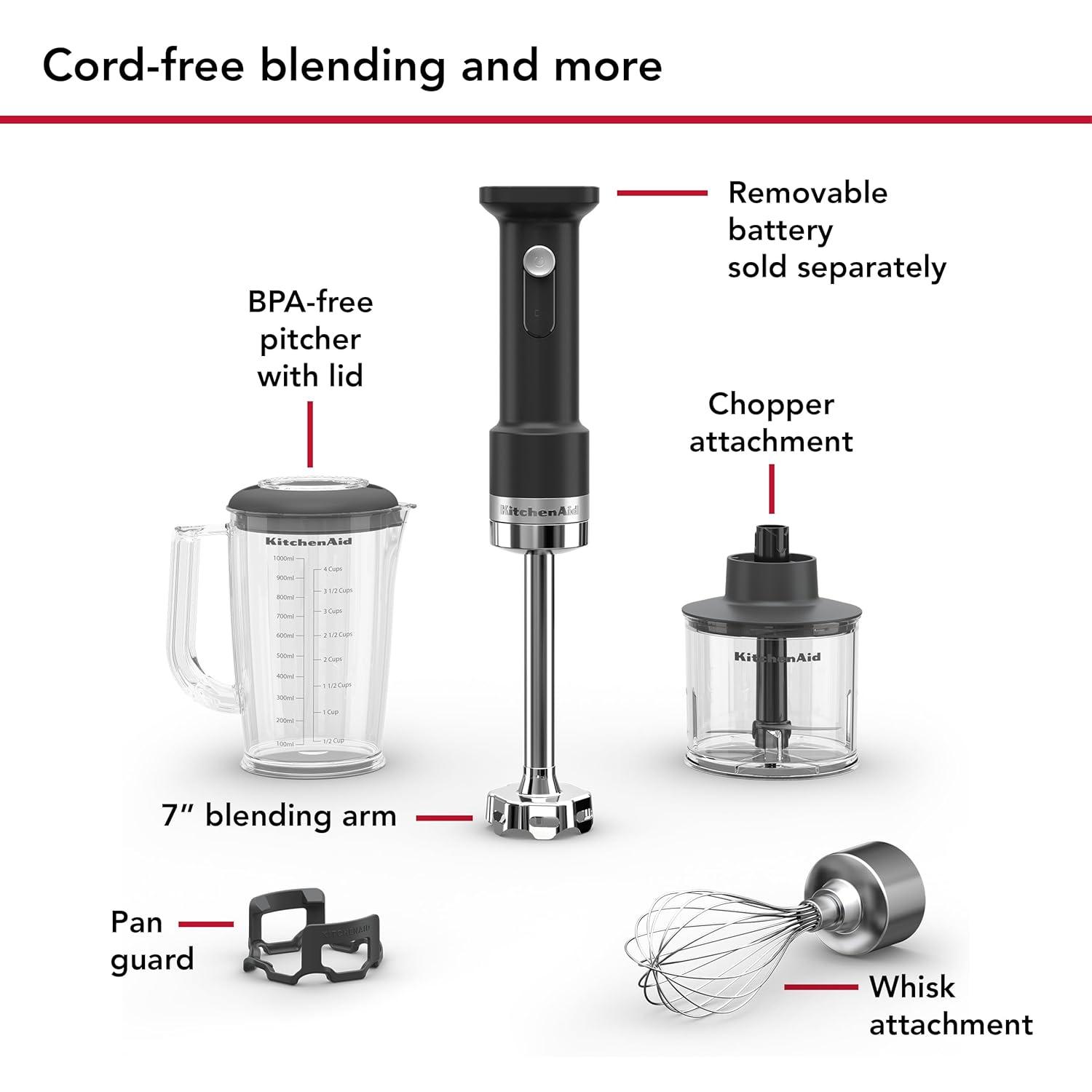 KitchenAid Go™ Cordless Hand Blender with Accessories | Battery Sold Separately