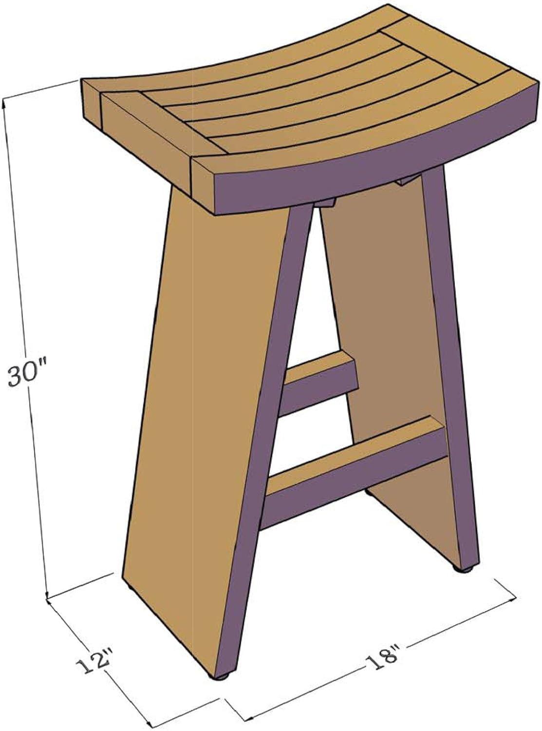 Teak 30'' Tall Indoor/Outdoor Bar Stool