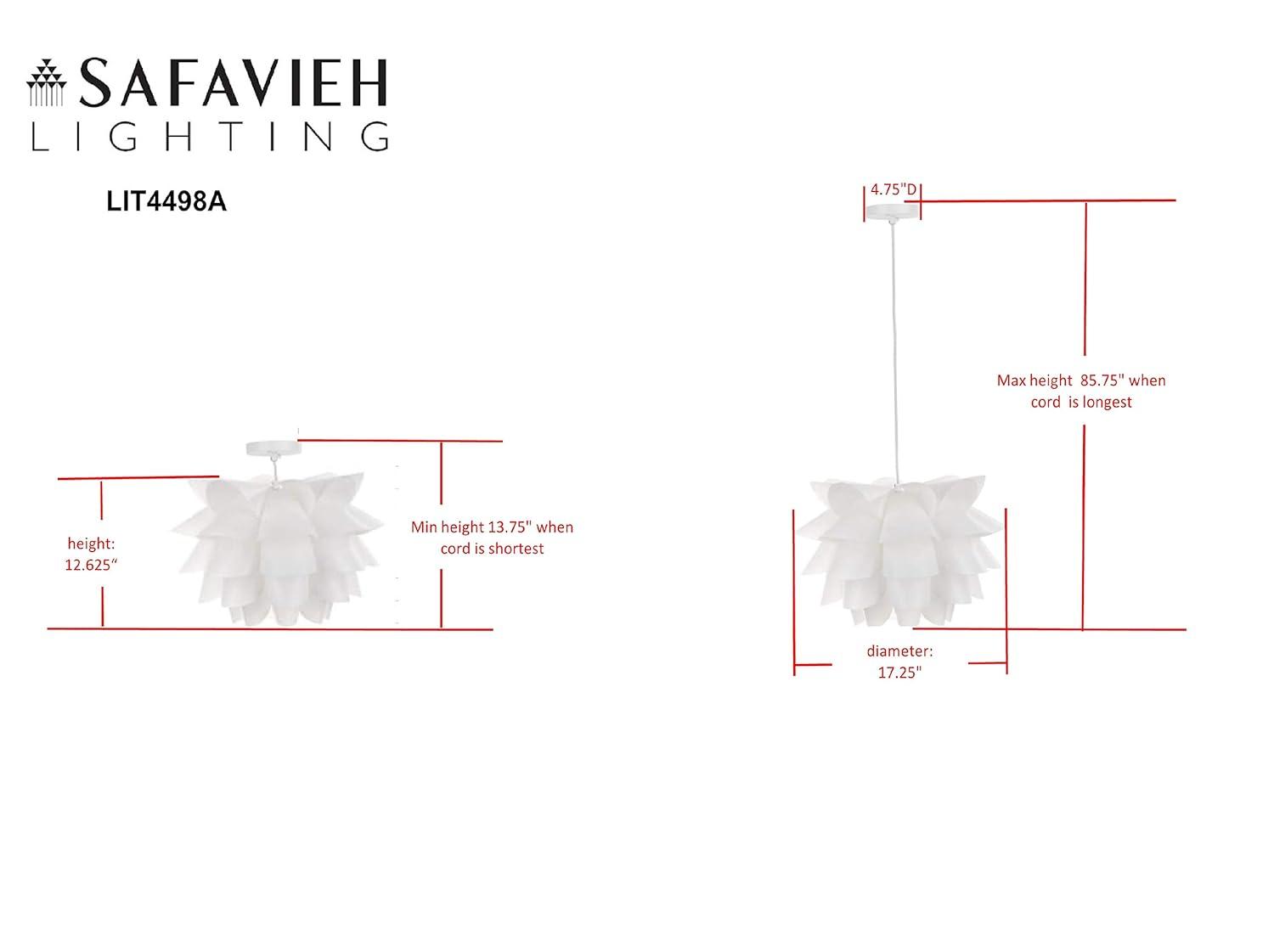 Contemporary Design Pendant - LIT4498 - White - Safavieh