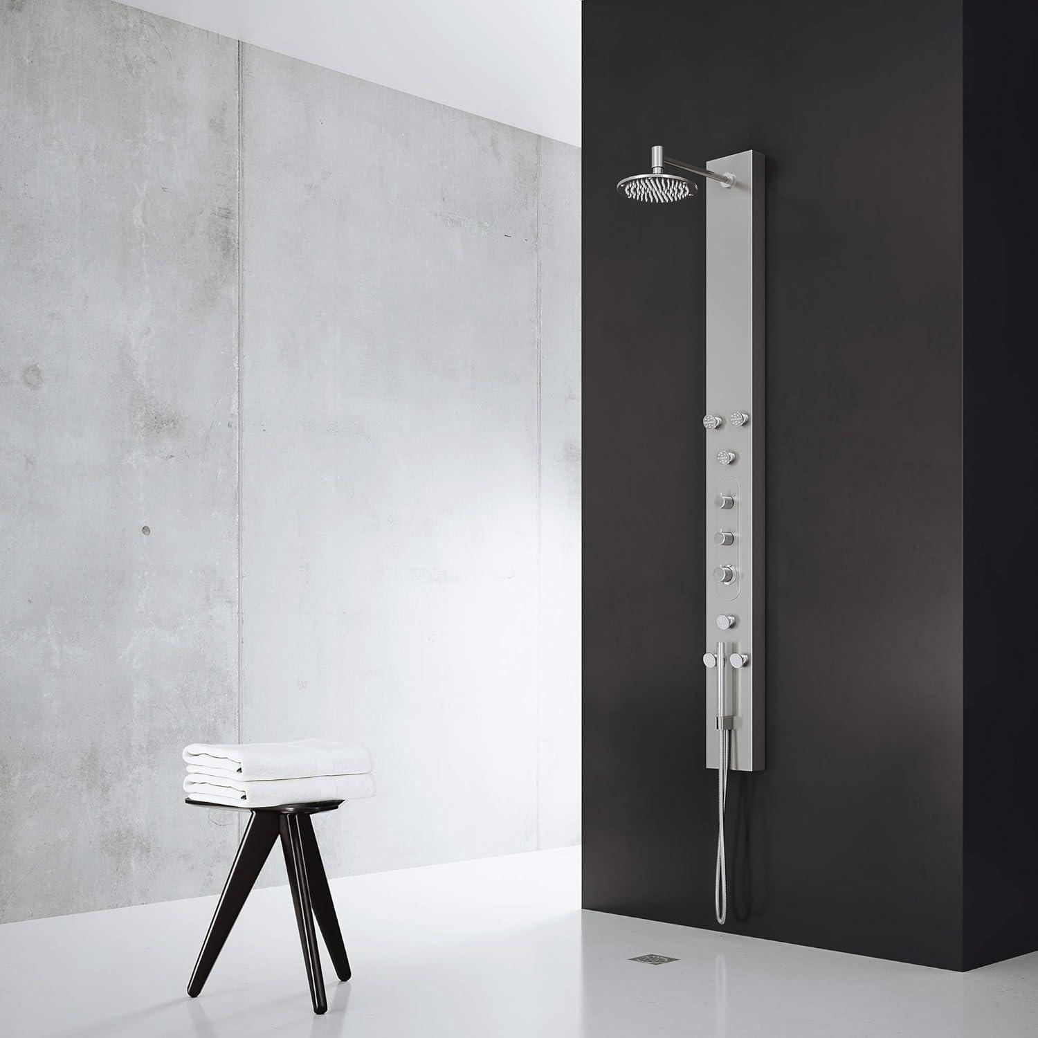 Dilana 67" H X 6" W EZDivert™ 6-Jet Shower System with Hand Shower Wand and Adjustable Shower Head