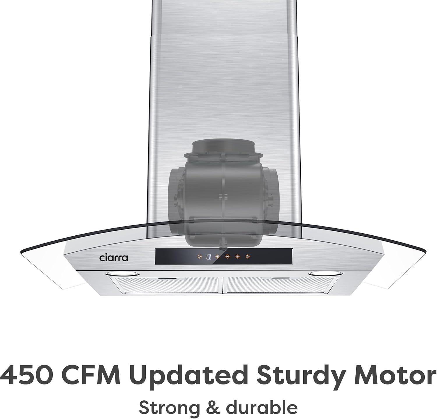 30-Inch Stainless Steel Wall Mount Convertible Range Hood