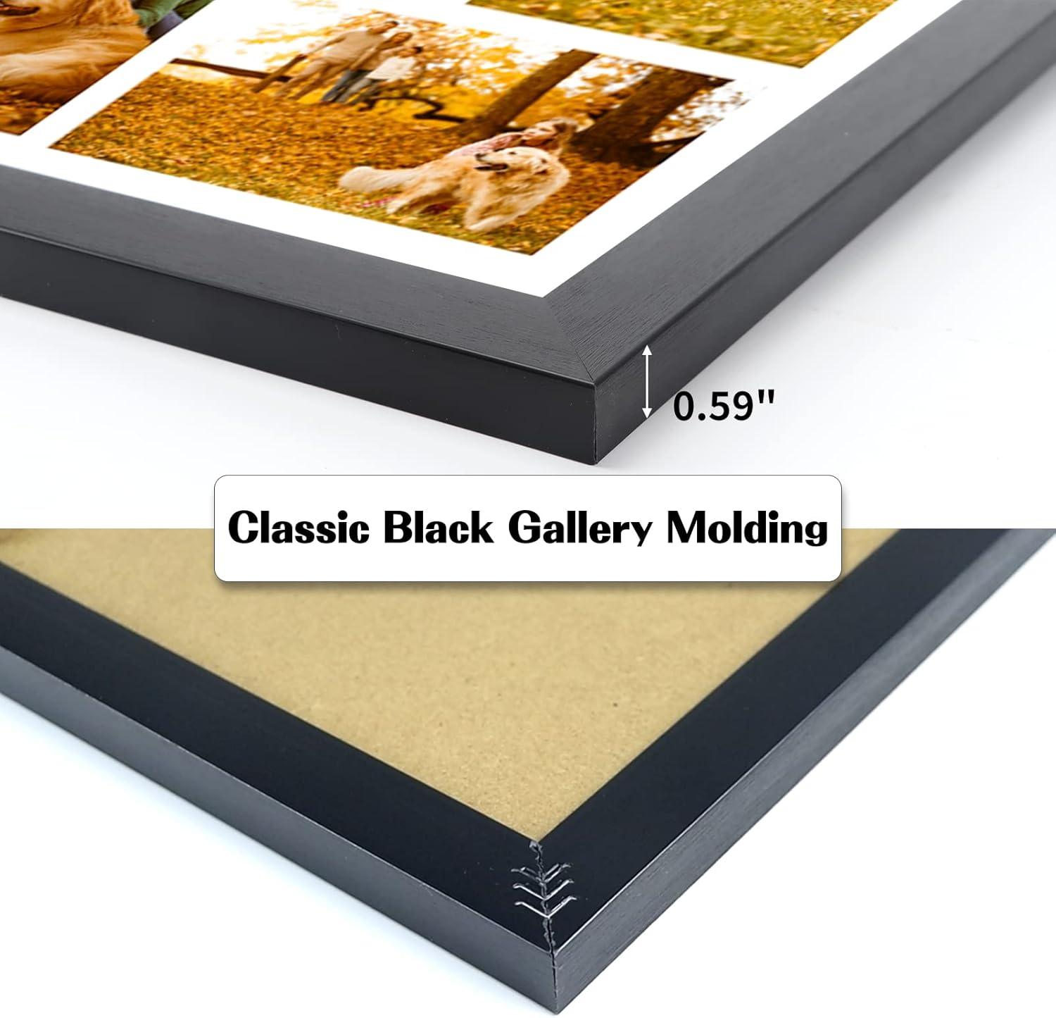 Hokku Designs 2 Pack Picture Frames Collage With 9 Openings, Display Eight 4 X 6 Pictures And One 8X10 Photos For Wall Mounting | Wayfair