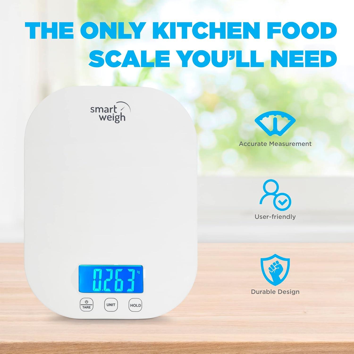 Smart Weigh Digital Food Scale - White