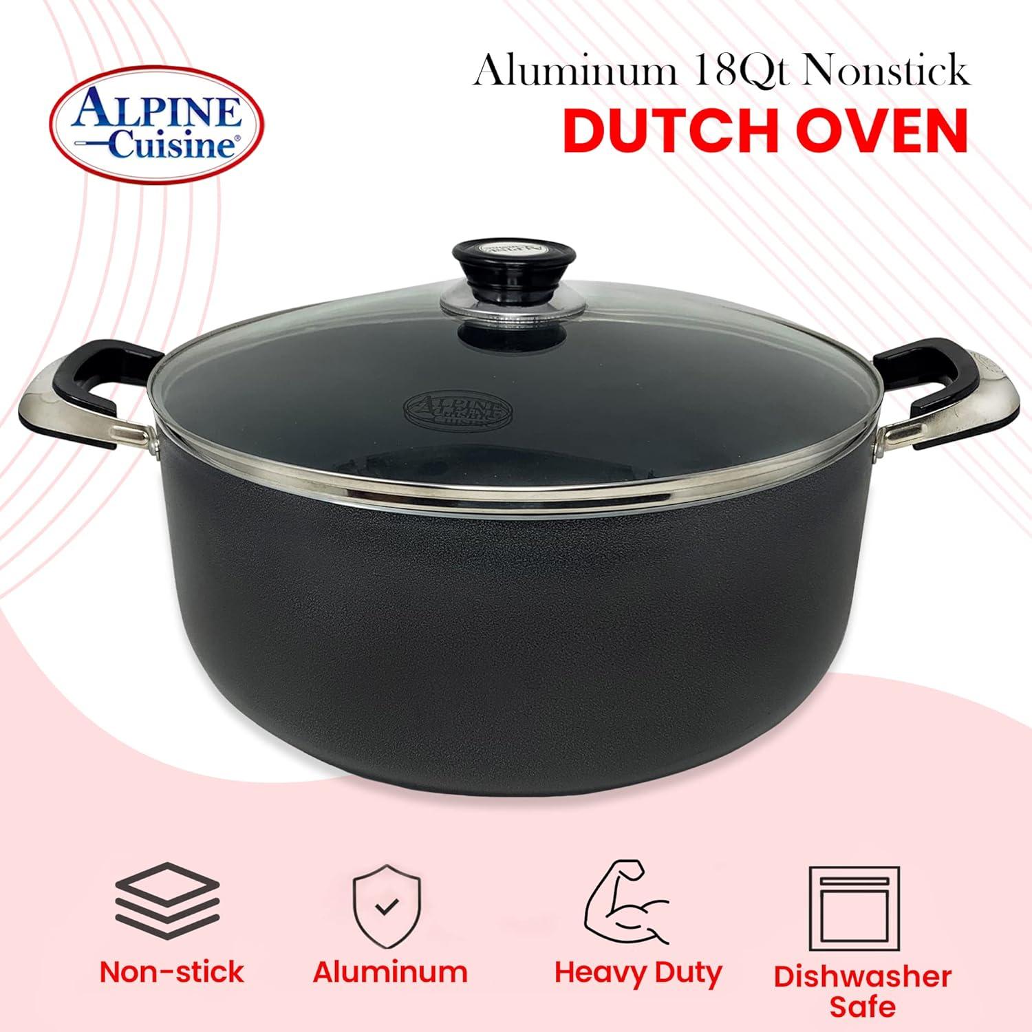 Aramco Alpine Cuisine 18 Quart Gourmet Non Stick Aluminum Dutch Oven