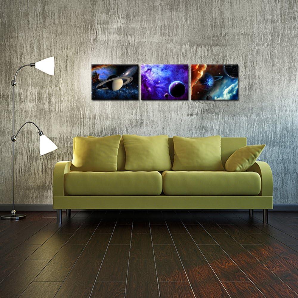 Galaxy Stars Abstract Space Canvas Prints for Kids Room