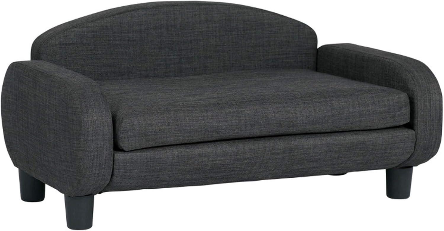 Gray Elevated Pet Sofa with Removable Mattress Cover