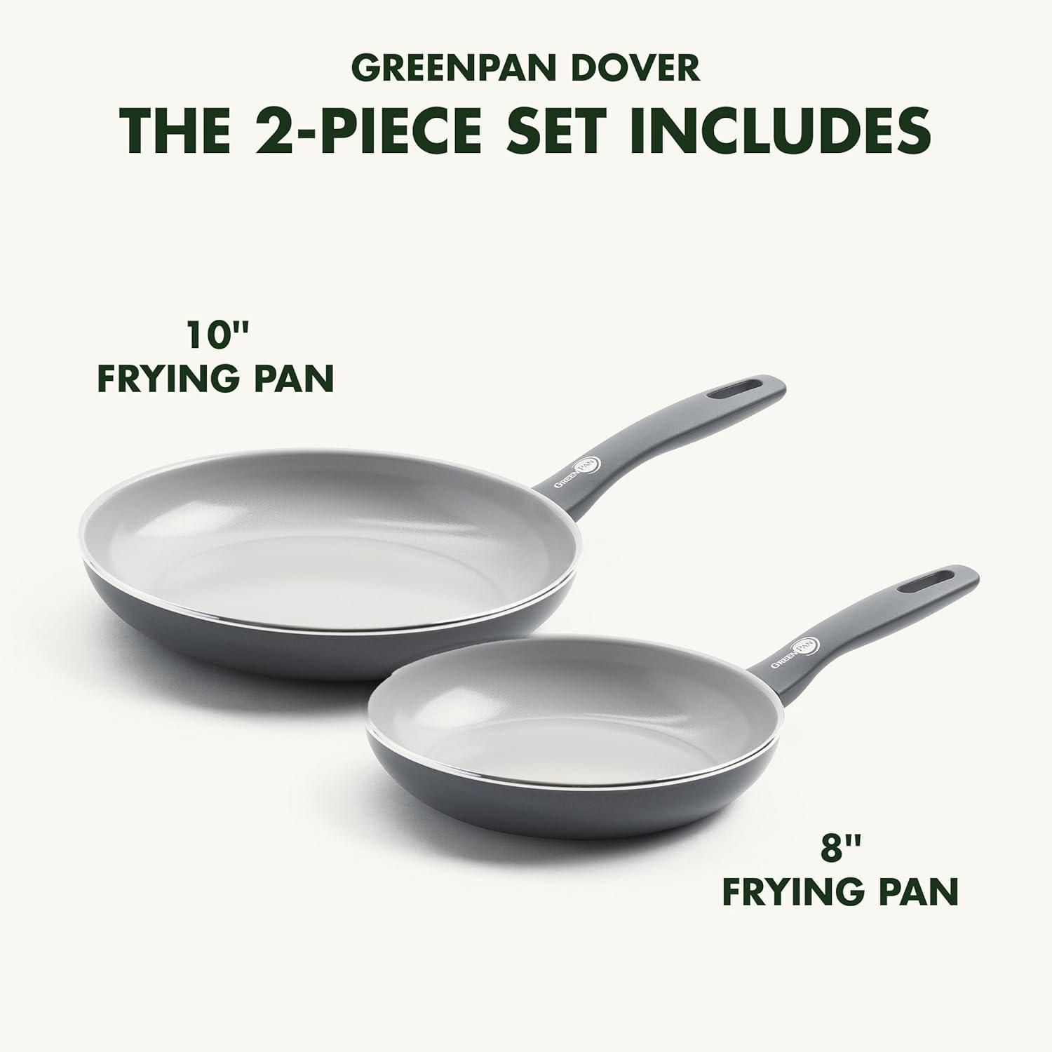 Gray Aluminum 8" and 10" Nonstick Frying Pan Set