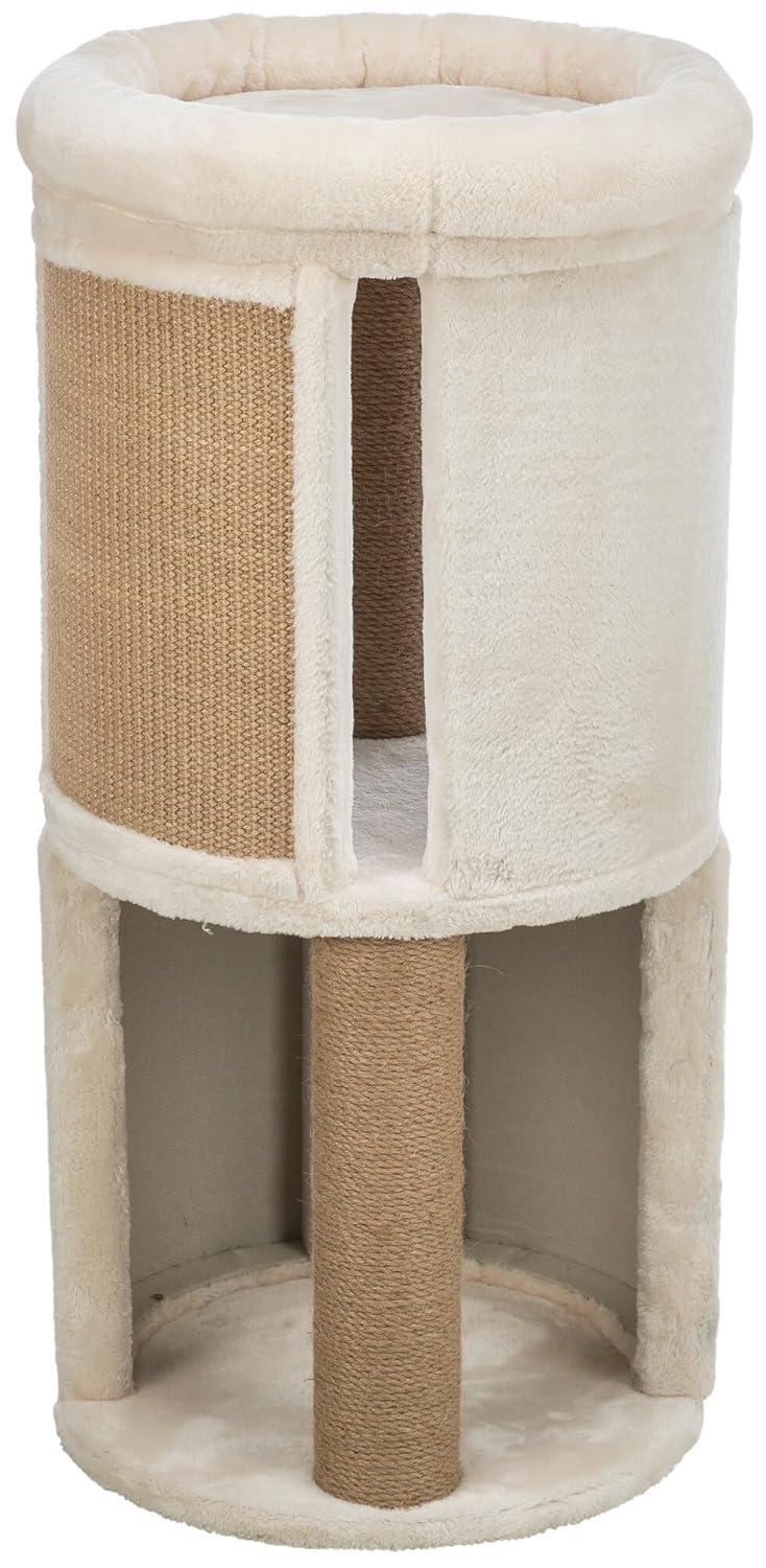 TRIXIE TRIXIE Giorgia 32-in Cat Tower, Combo Plush & Sisal Covered Surfaces, Scratching Posts, Indoor Cat Condo with Padded Bed