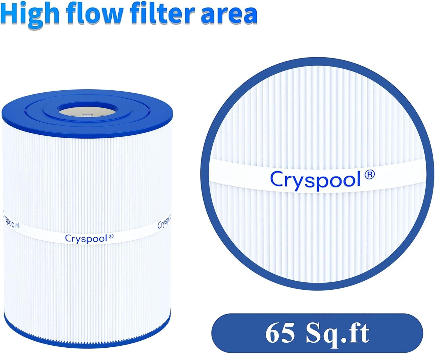 Cryspool pwk65 Compatible with Watkins 31114, Hot Spot spa Filter,Unicel C-8465, Filbur FC-3960, 71827, 71828, Watkins 65 sq.ft hot tub Filter, 1 Pack