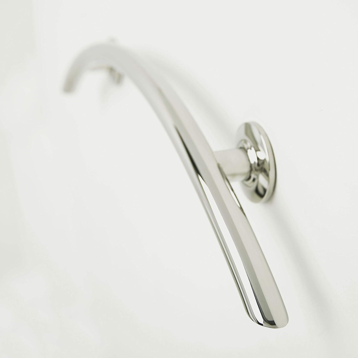 Lifestyle & Wellness Crescent Curved Wall Mount Bathroom Shower 30" Grab Bar